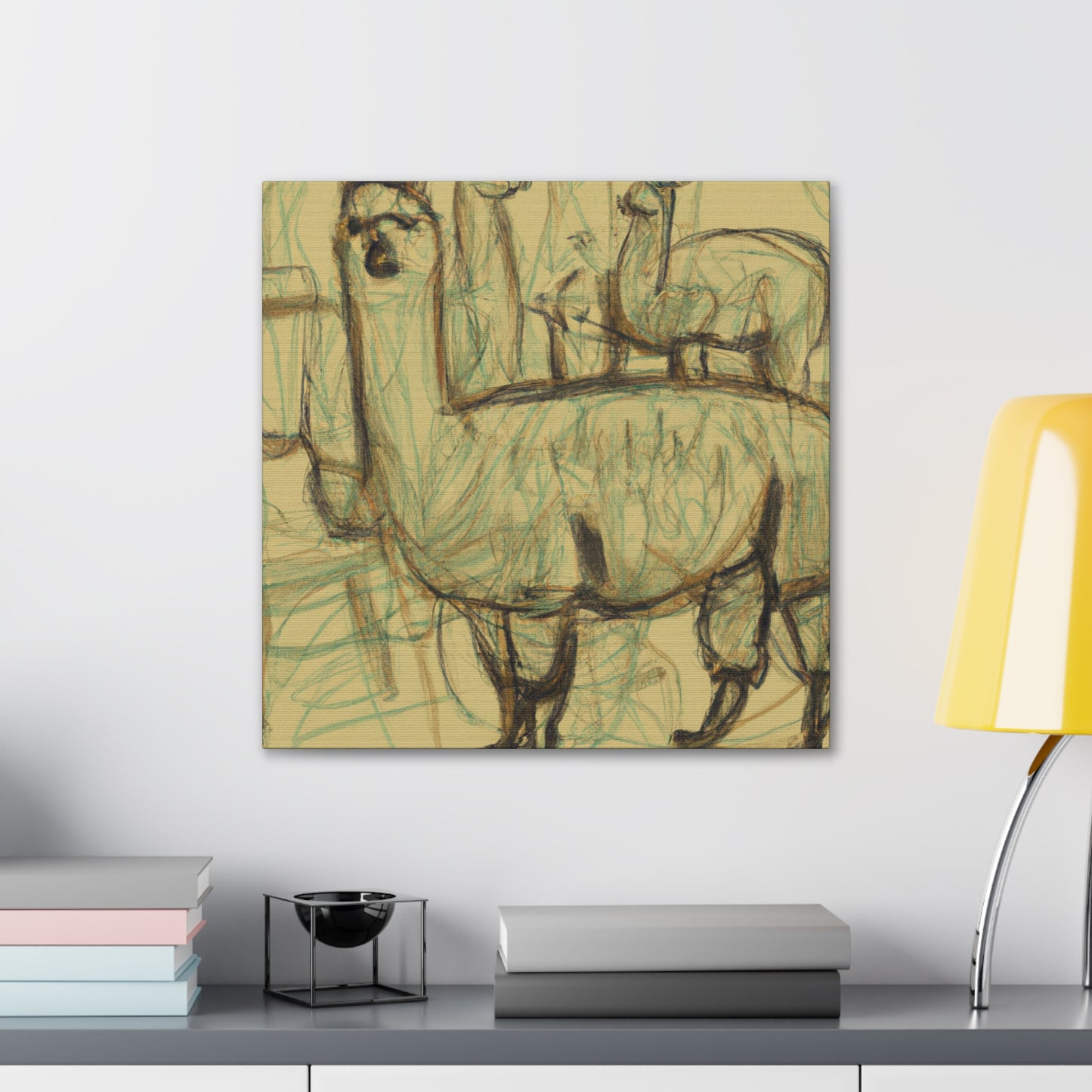 Alpaca Impressionist Sunrise - Canvas