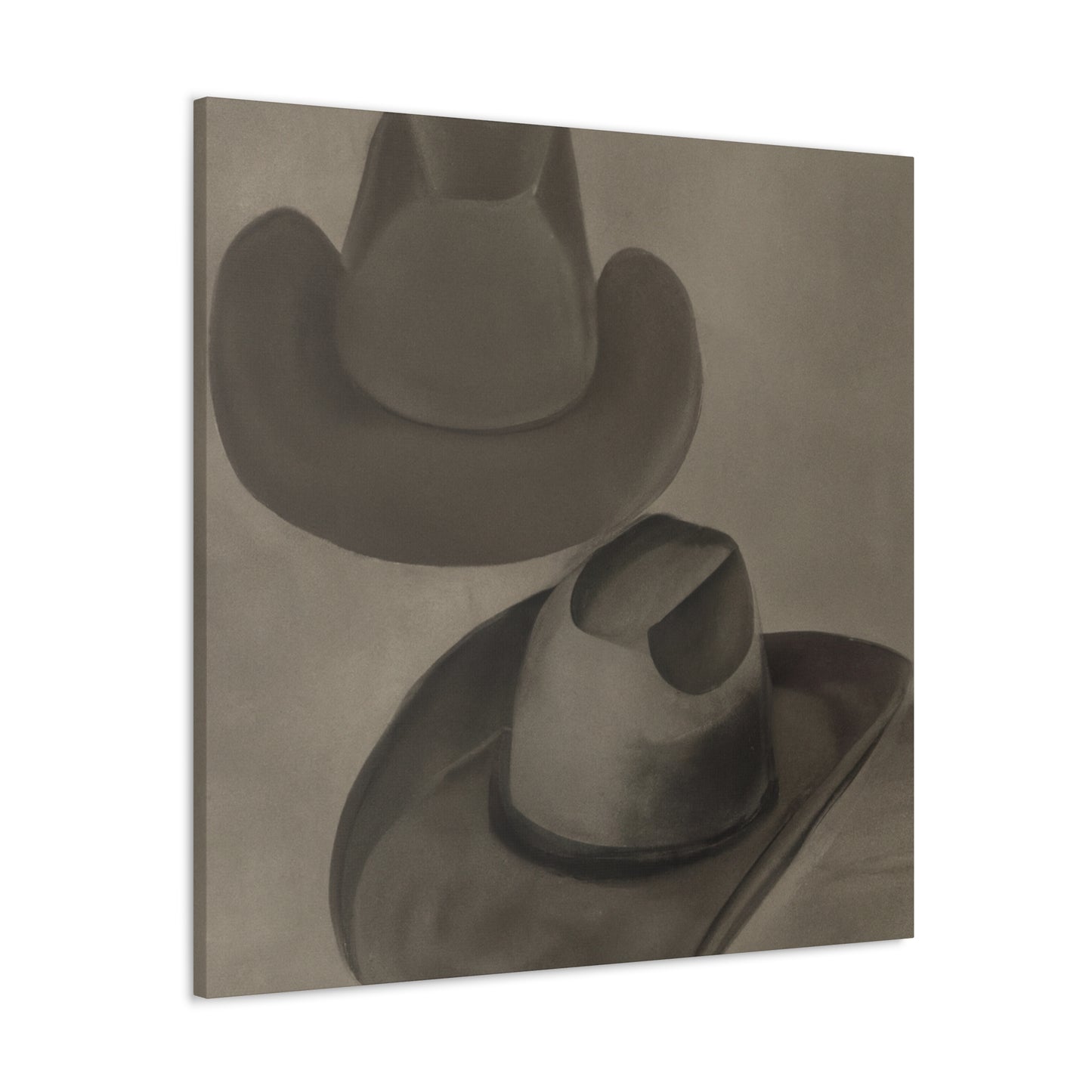 "Cowboy Hat Scene Emerges" - Canvas