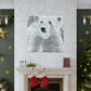 "Polar Bear Pointillism" - Canvas