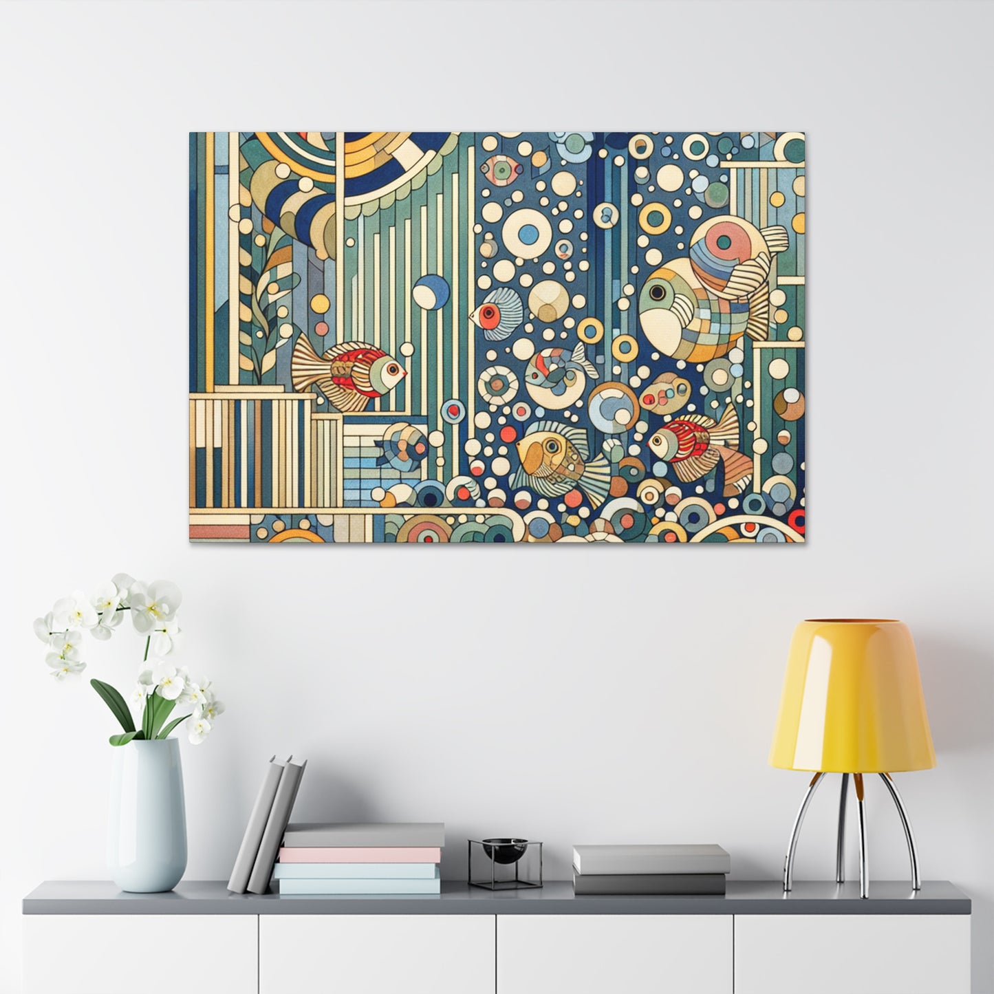 Whimsical Aquatic Serenity - Canvas