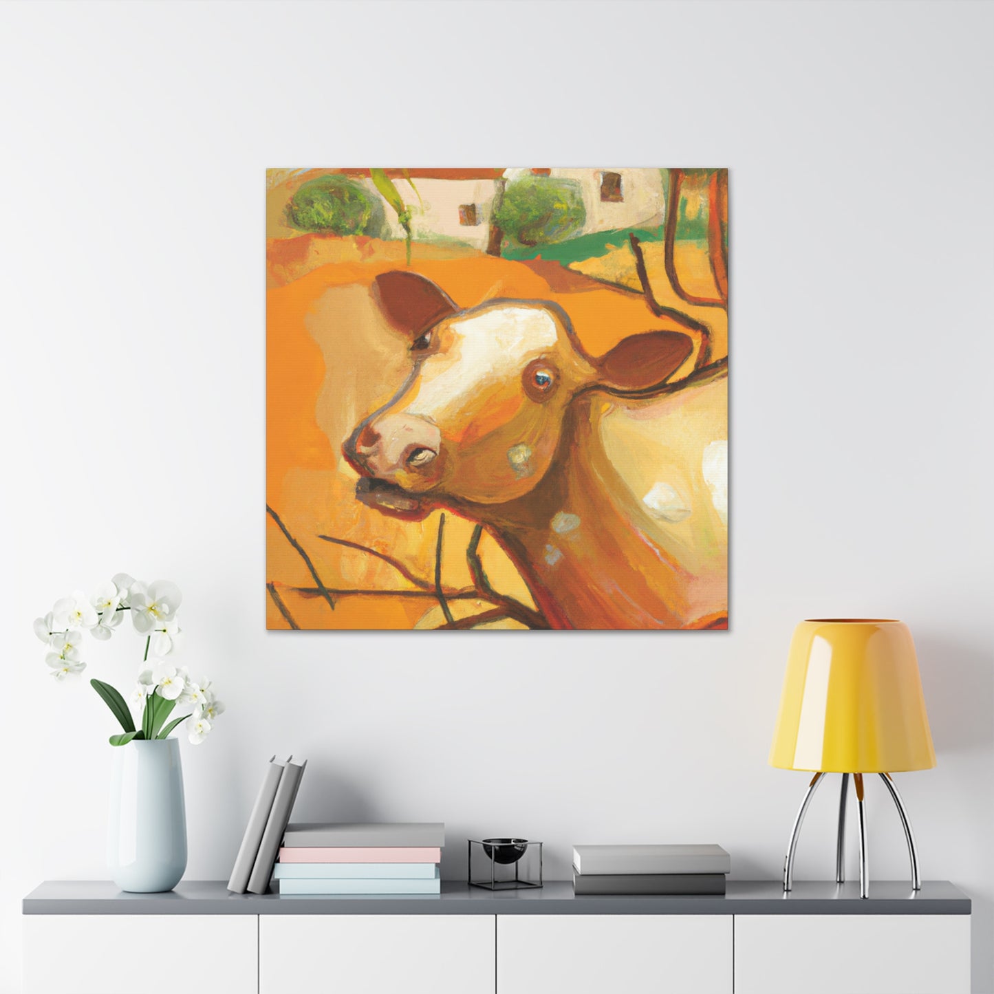 Jersey Cattle Dreamscape - Canvas