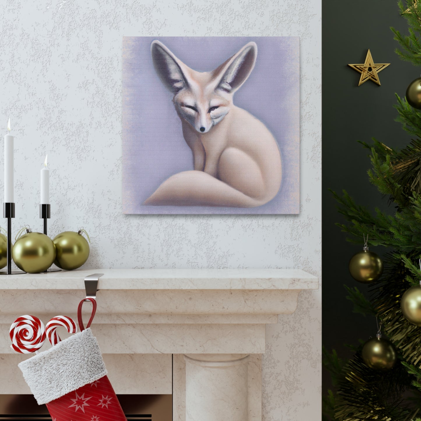 Fennec Fox Art Deco - Canvas