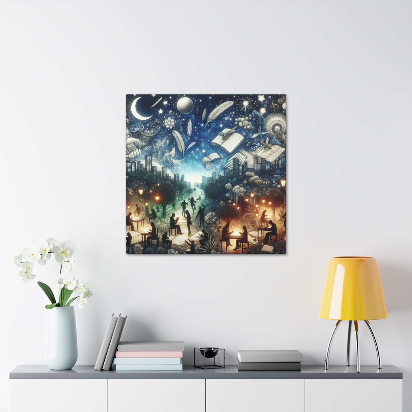 Literary Luminary Labyrinth - Canvas