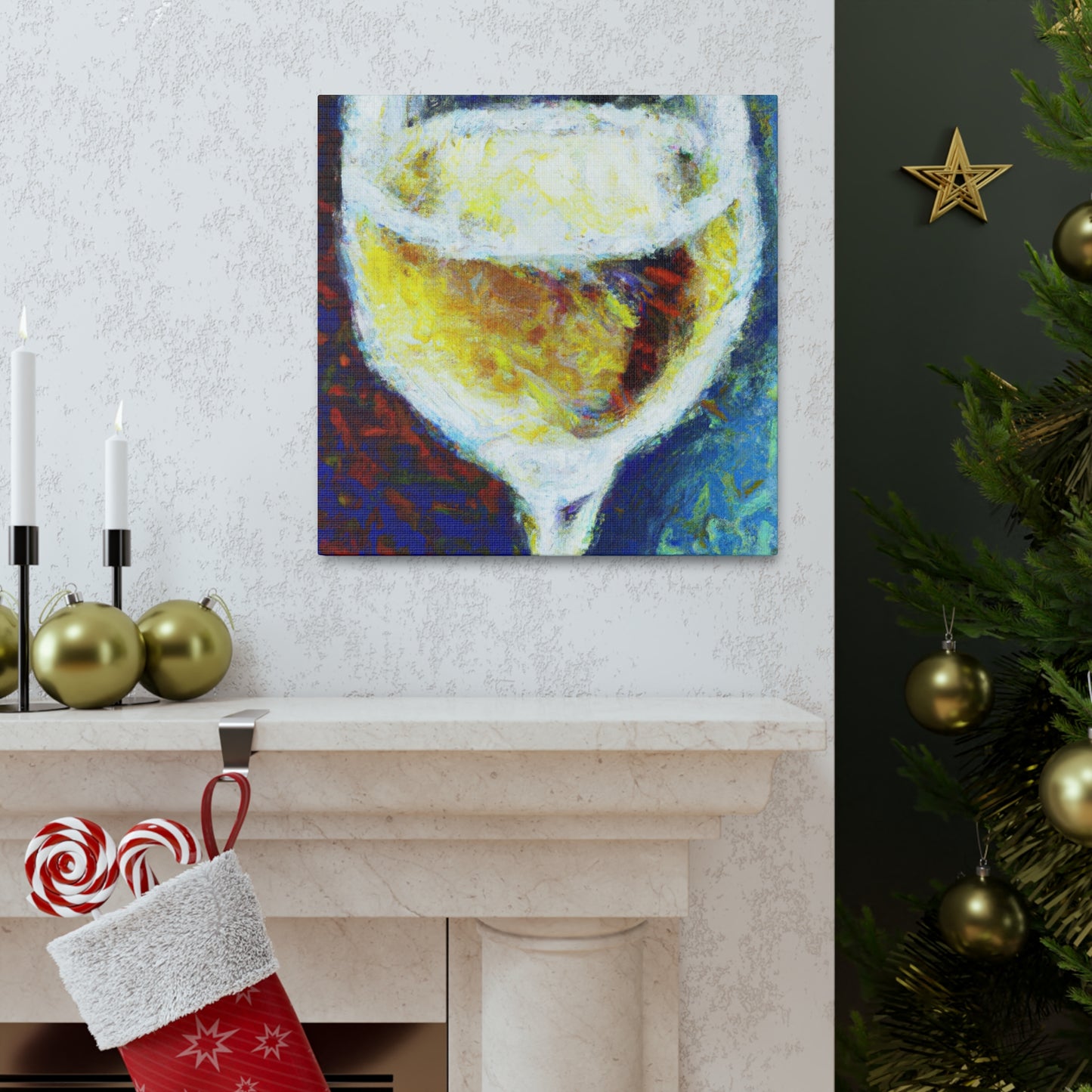 "Wine Glass Enraptured". - Canvas