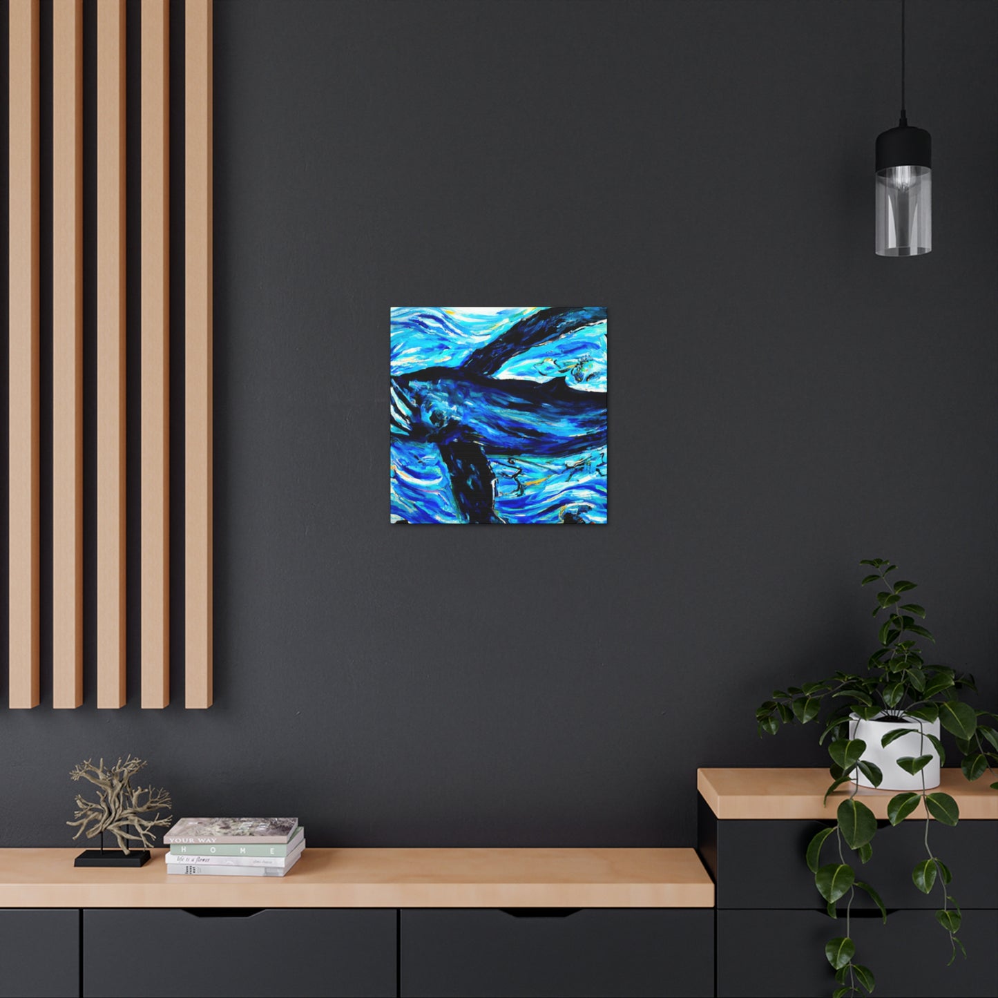 Whales in the Moonlight - Canvas