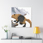 Beaver in Moonlight Scene - Canvas