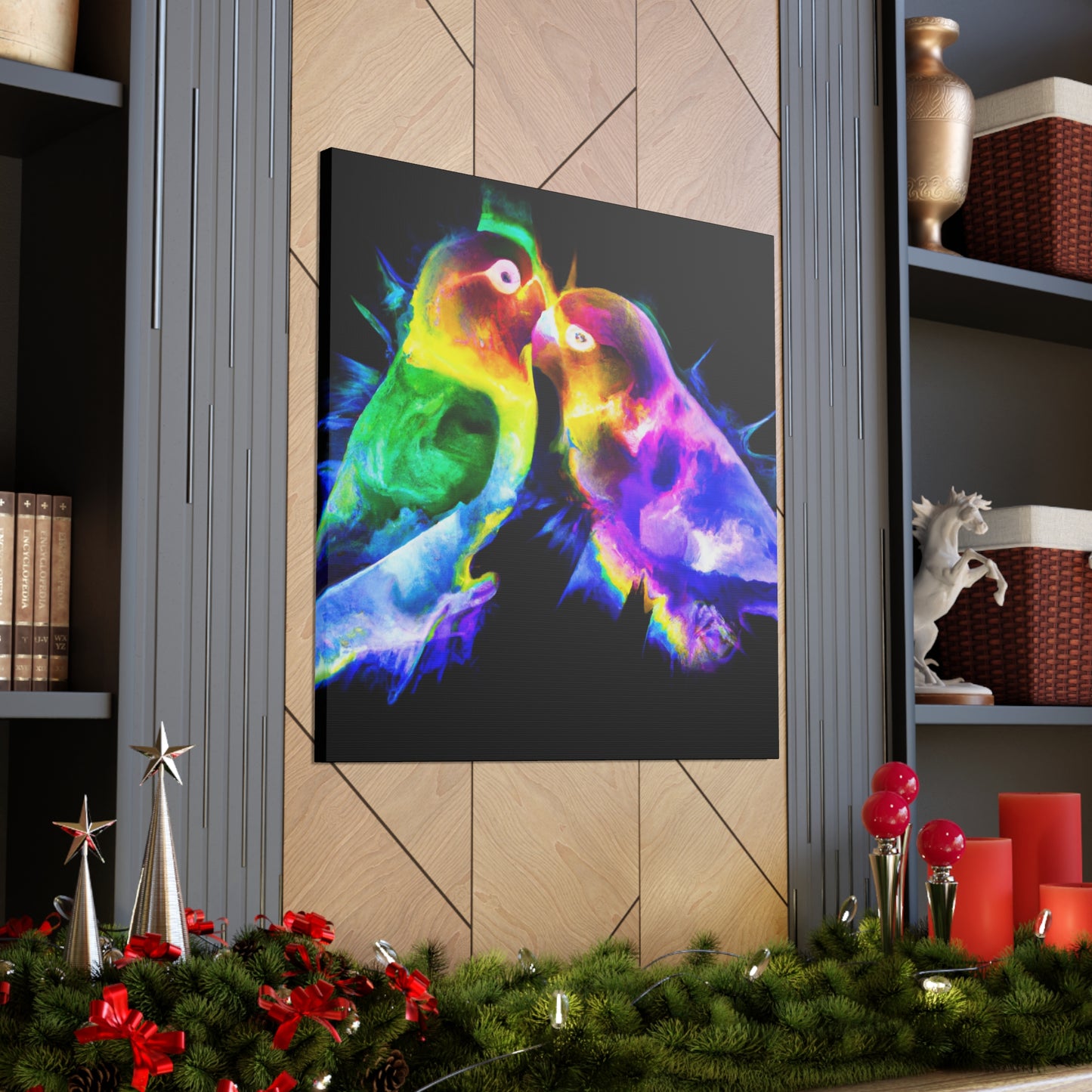 Lovebirds in Harmony - Canvas