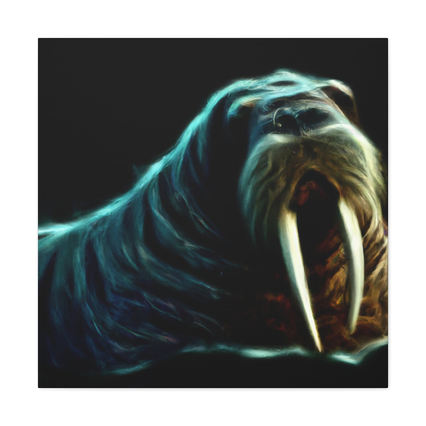 Walrus in Watercolor. - Canvas