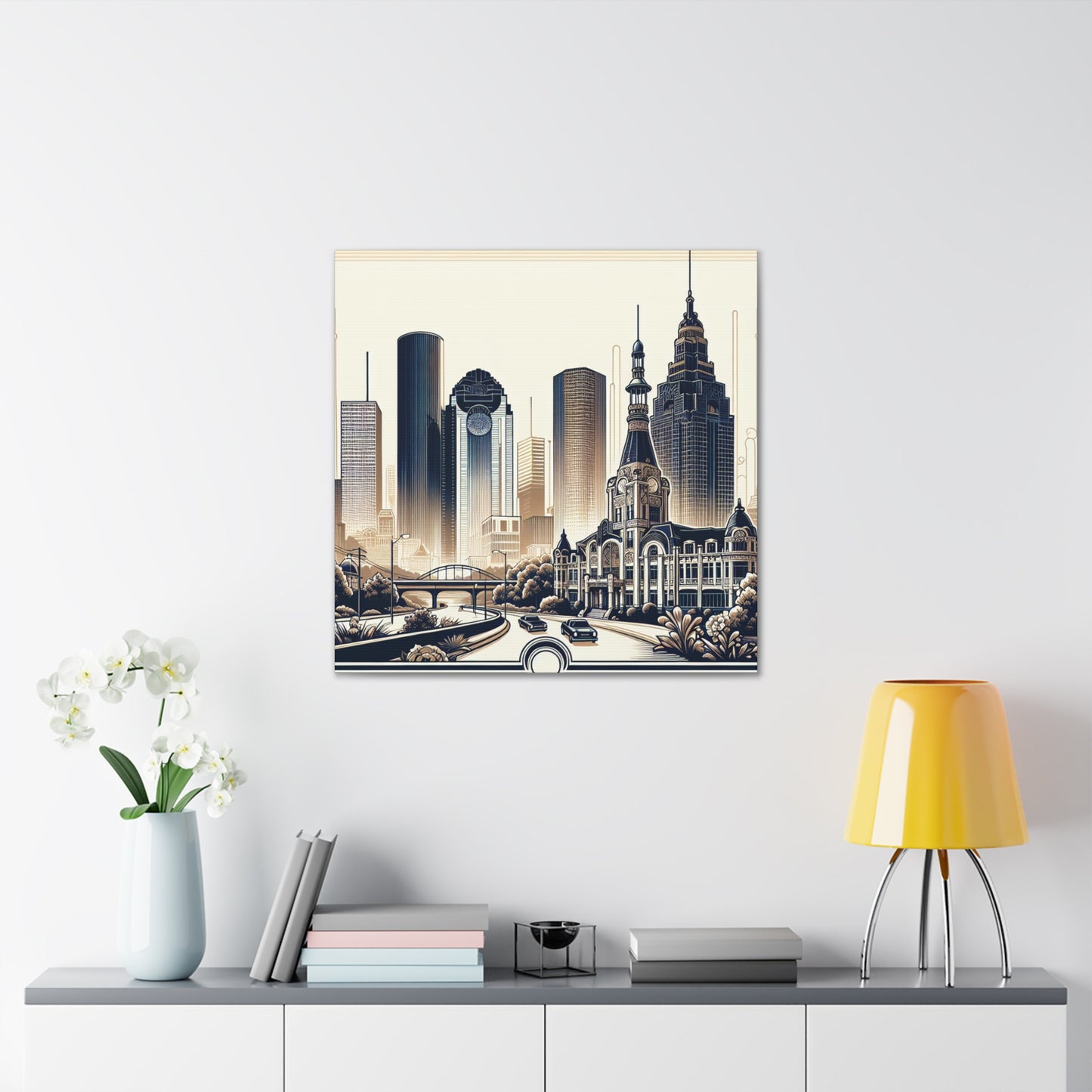 "Enchanting Houston Streets" - Canvas