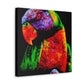 "Rainbow Lorikeet Revelry" - Canvas