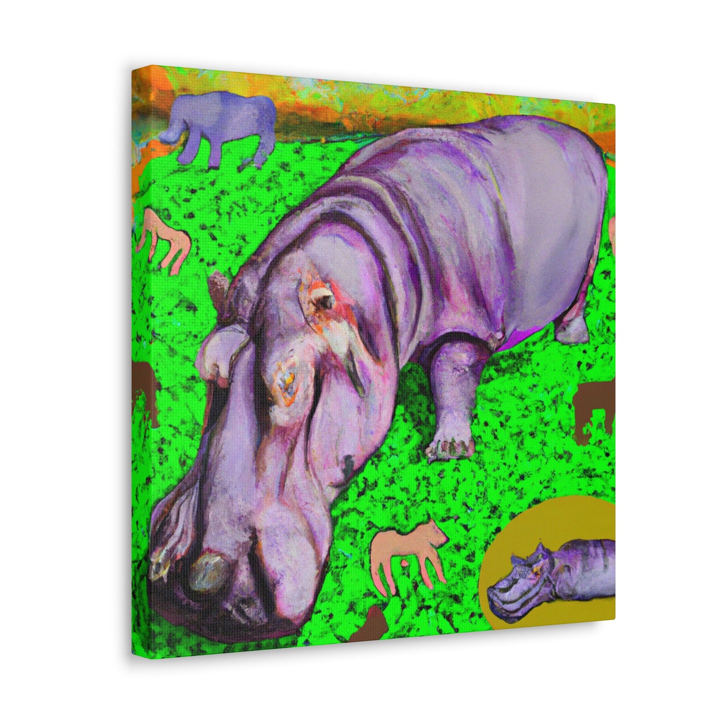 "Hippopotamus in Dreamland" - Canvas