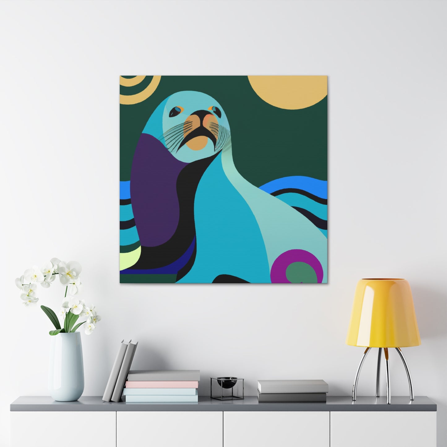 "Sea Lion in Jazz Age" - Canvas