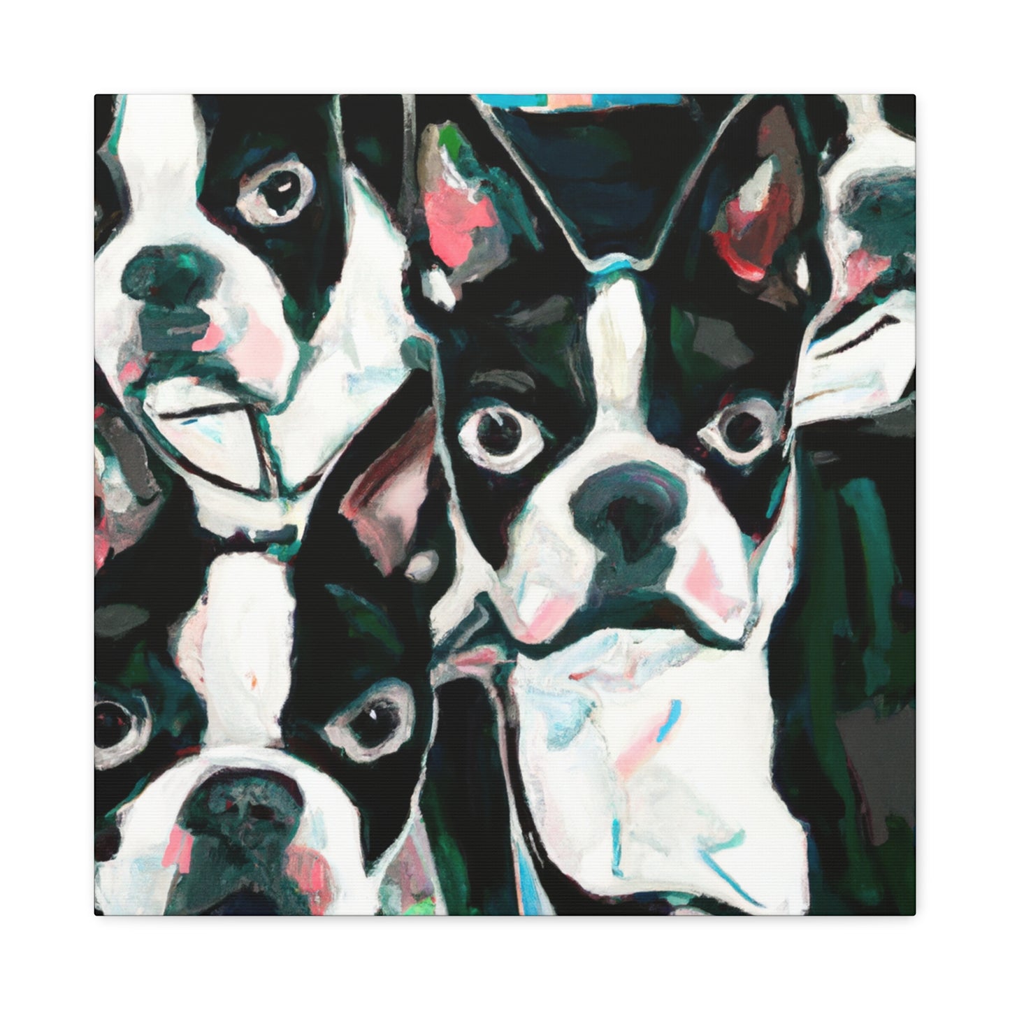 "Boston Terrier Expressionism" - Canvas