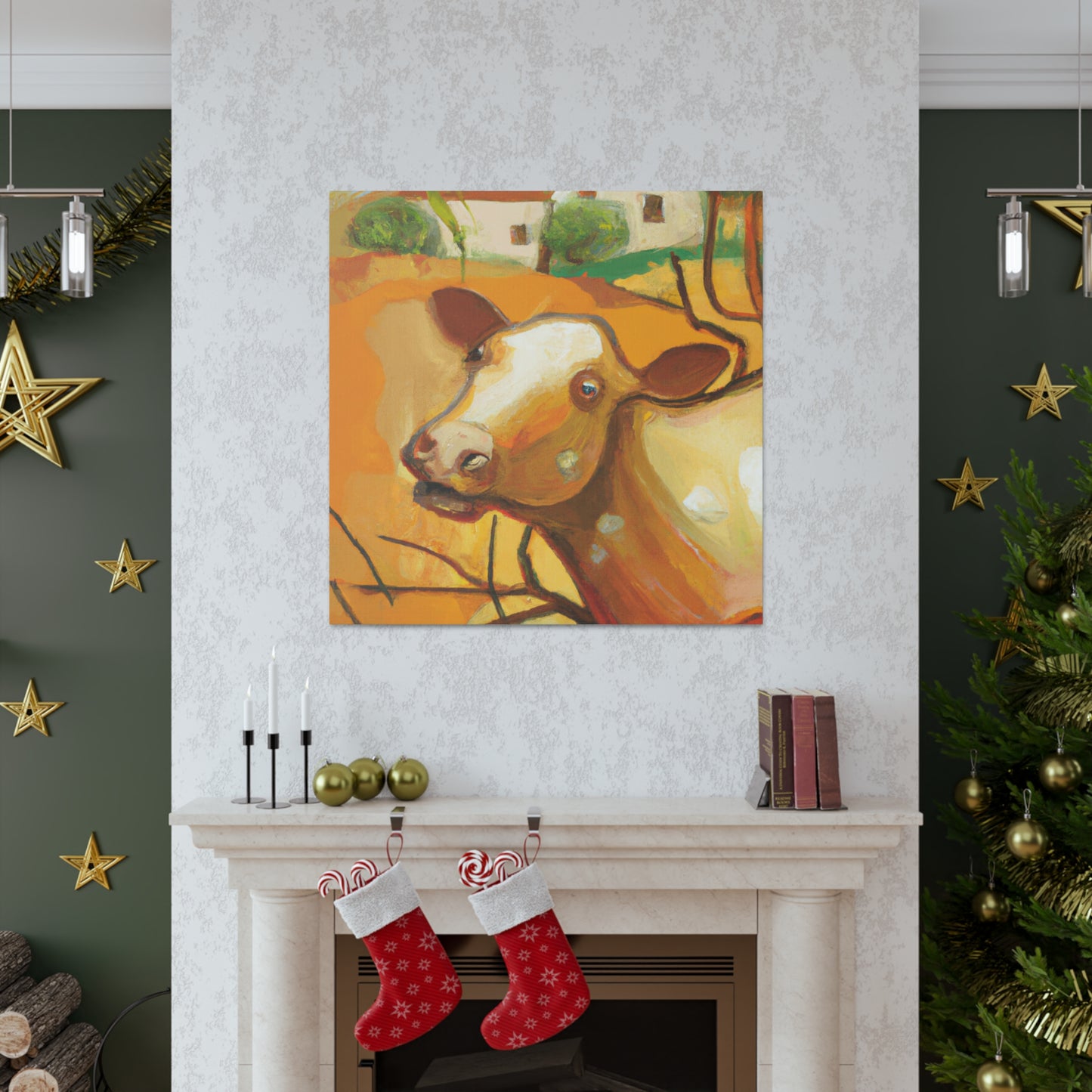 Jersey Cattle Dreamscape - Canvas