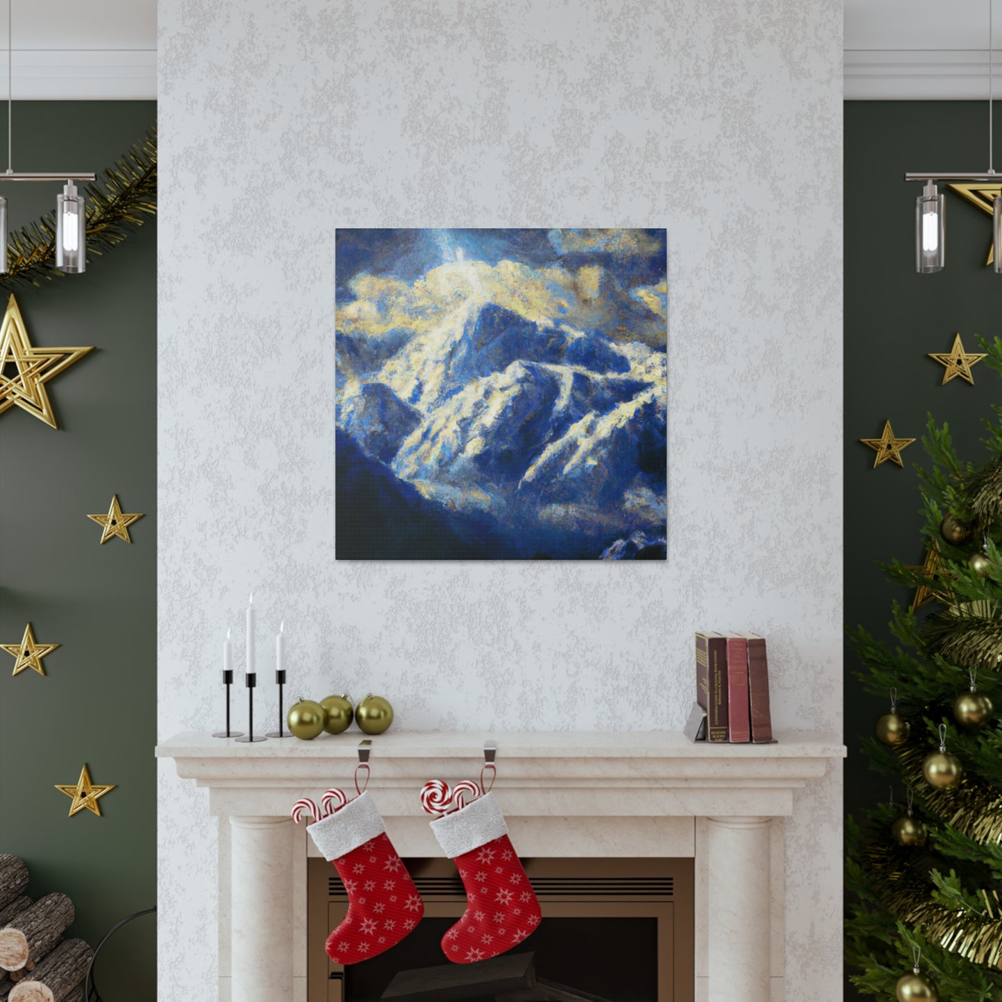 "Snowy Mountain Impressionism" - Canvas