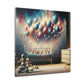 Skyward Serenade of Balloons - Canvas