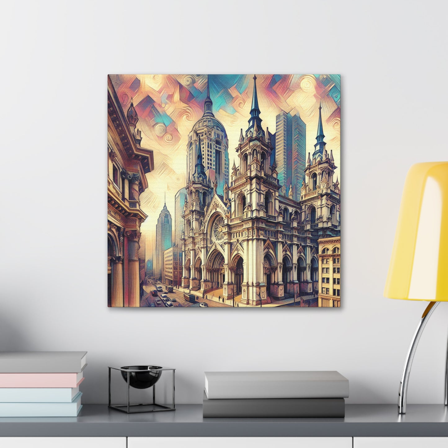 "Colonial Splendor: Columbus Reverie" - Canvas