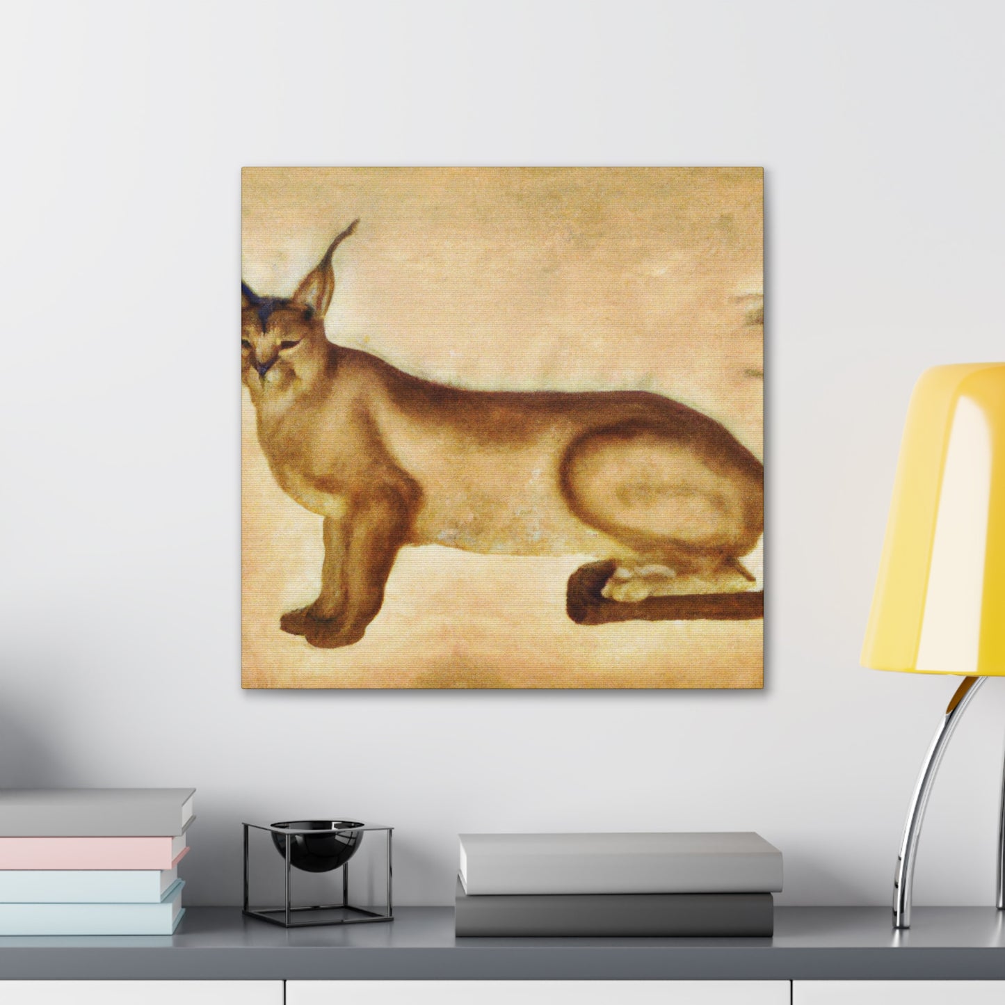 "Caracal in Art Deco" - Canvas