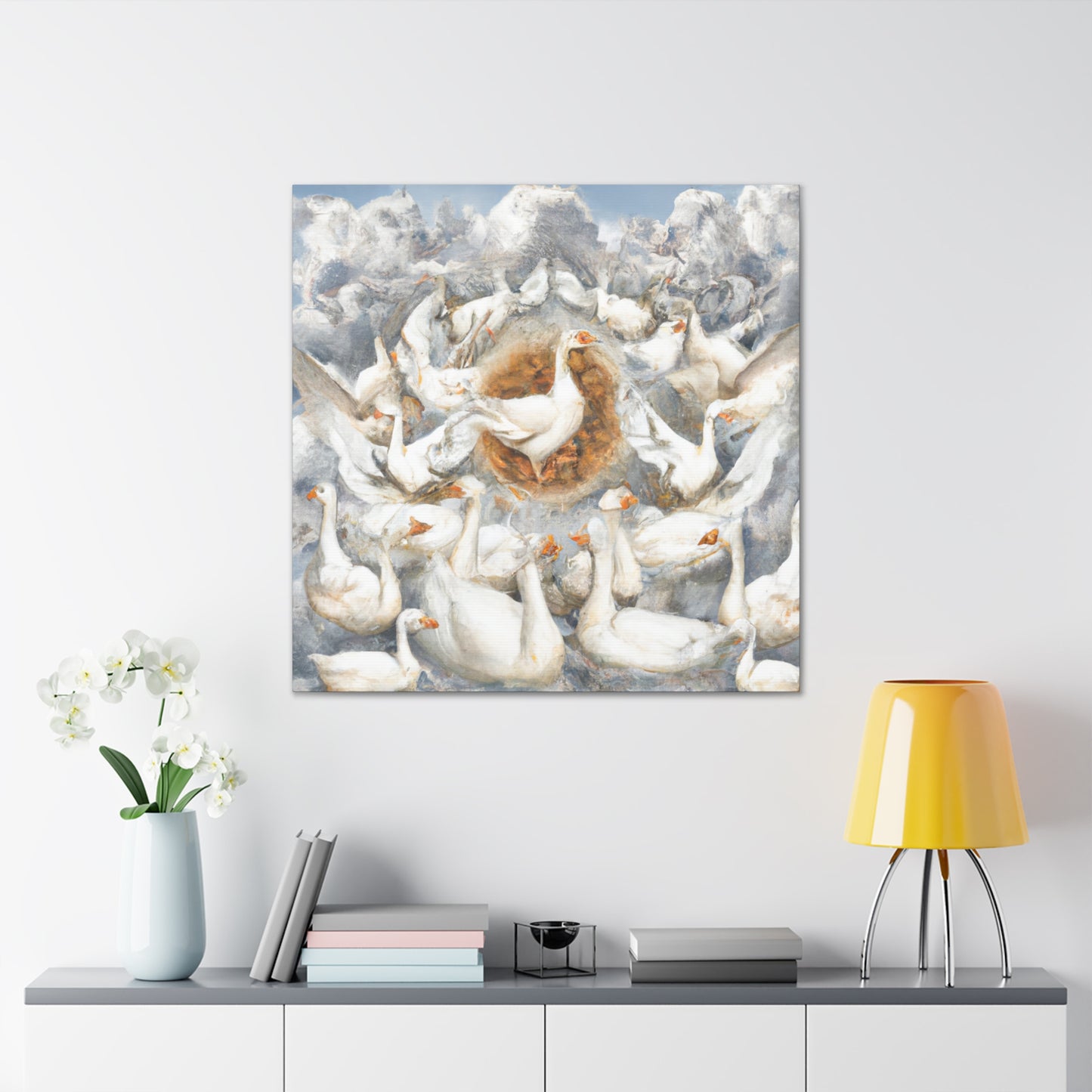 "Witnessing the Geese Dance" - Canvas