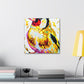 "American Goldfinch Perched". - Canvas