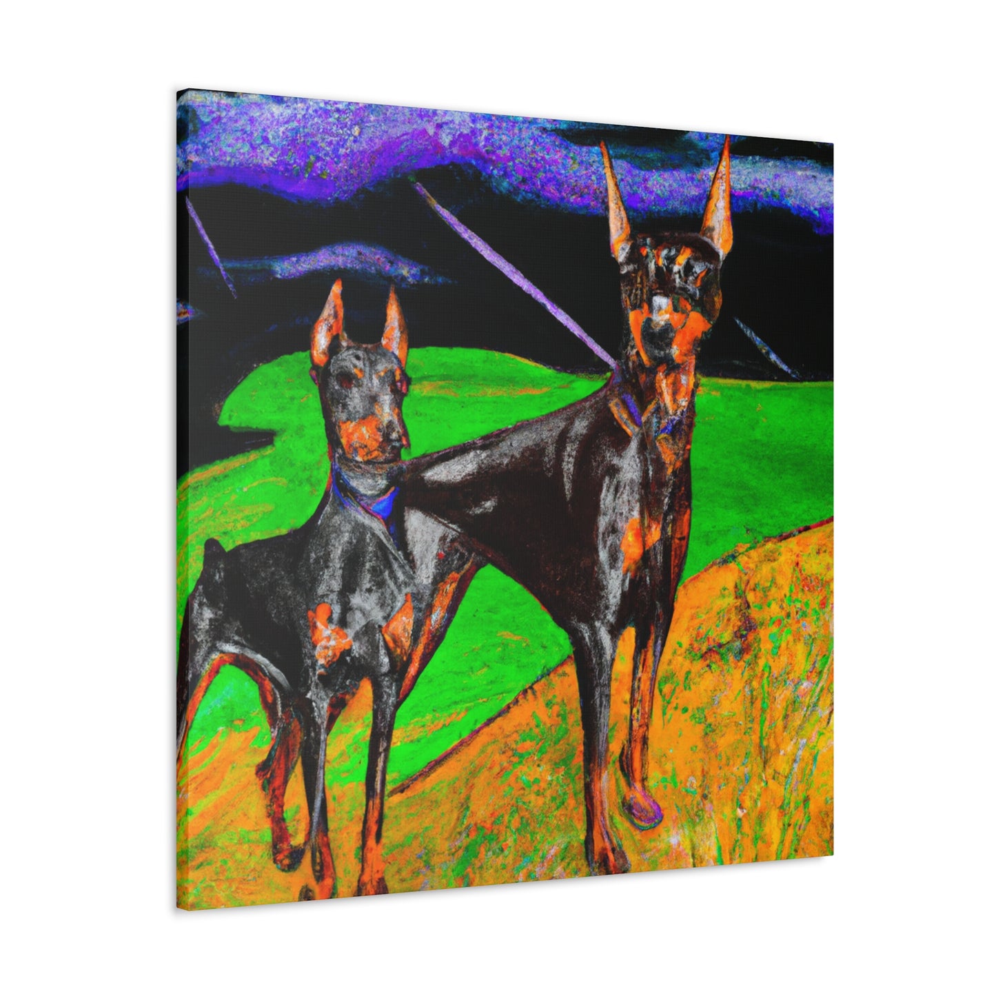 "Doberman's Primal Sentry" - Canvas