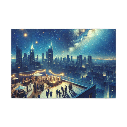 Majestic Rooftop Revelry - Canvas