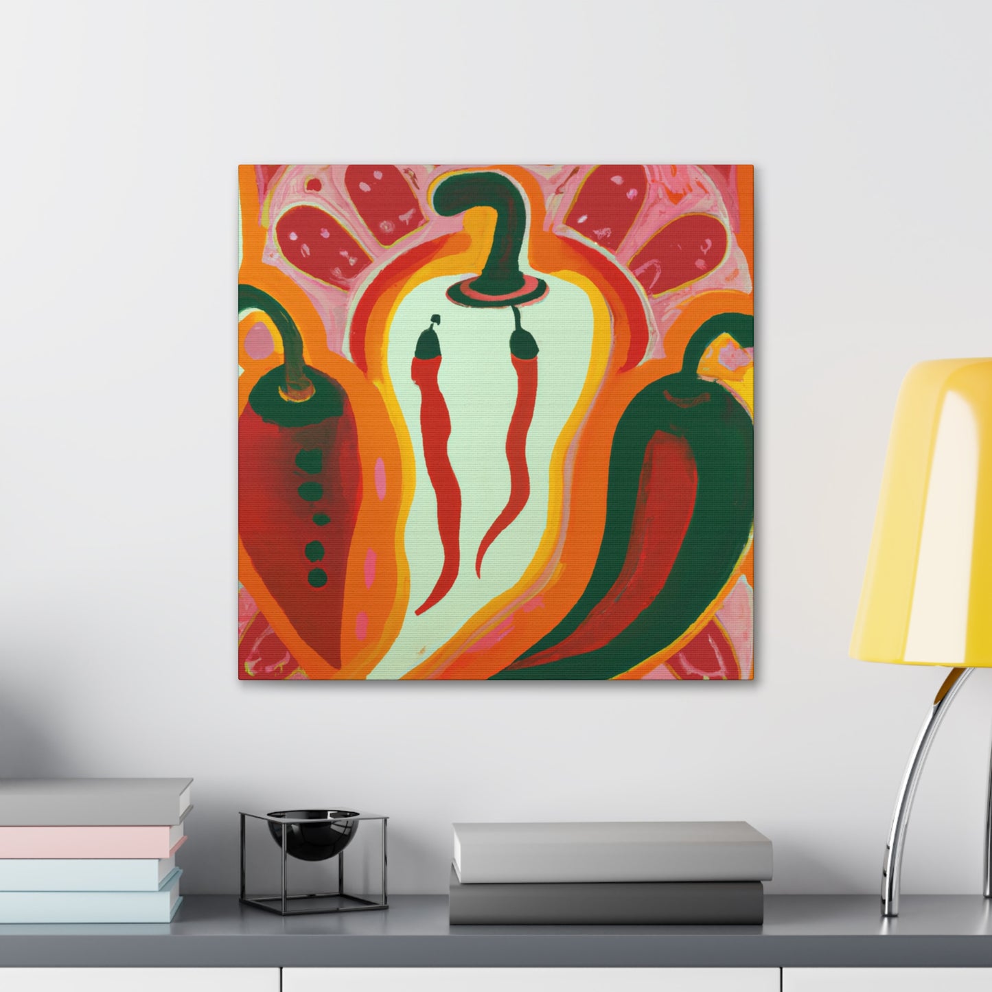 "Colorful Harvest Peppers" - Canvas