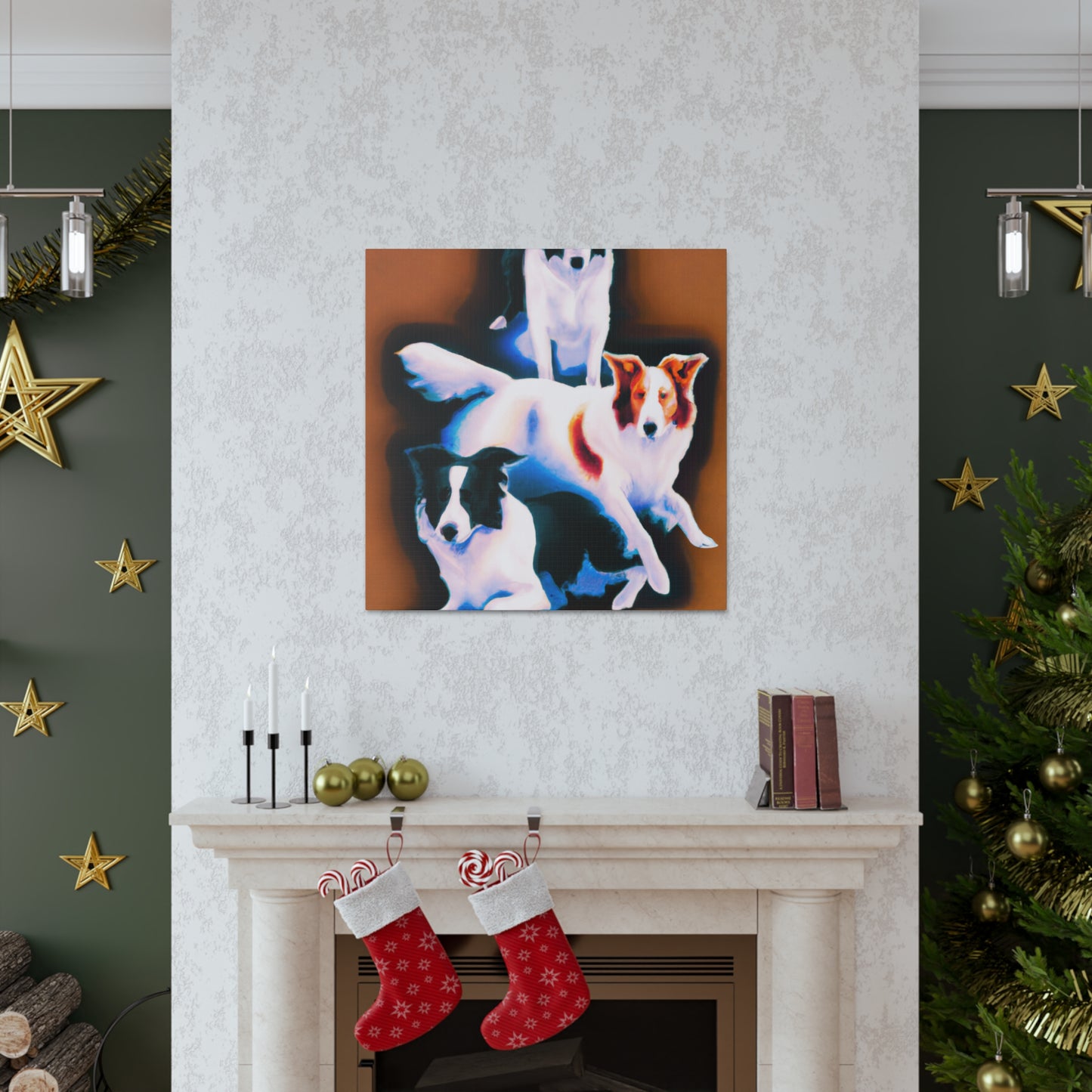 Border Collie Reflection - Canvas