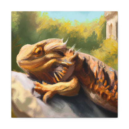 "Bearded Dragon Harmony" - Canvas