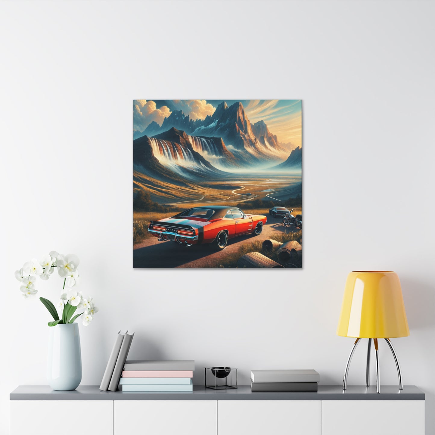 Revving Steel Dreams. - Canvas