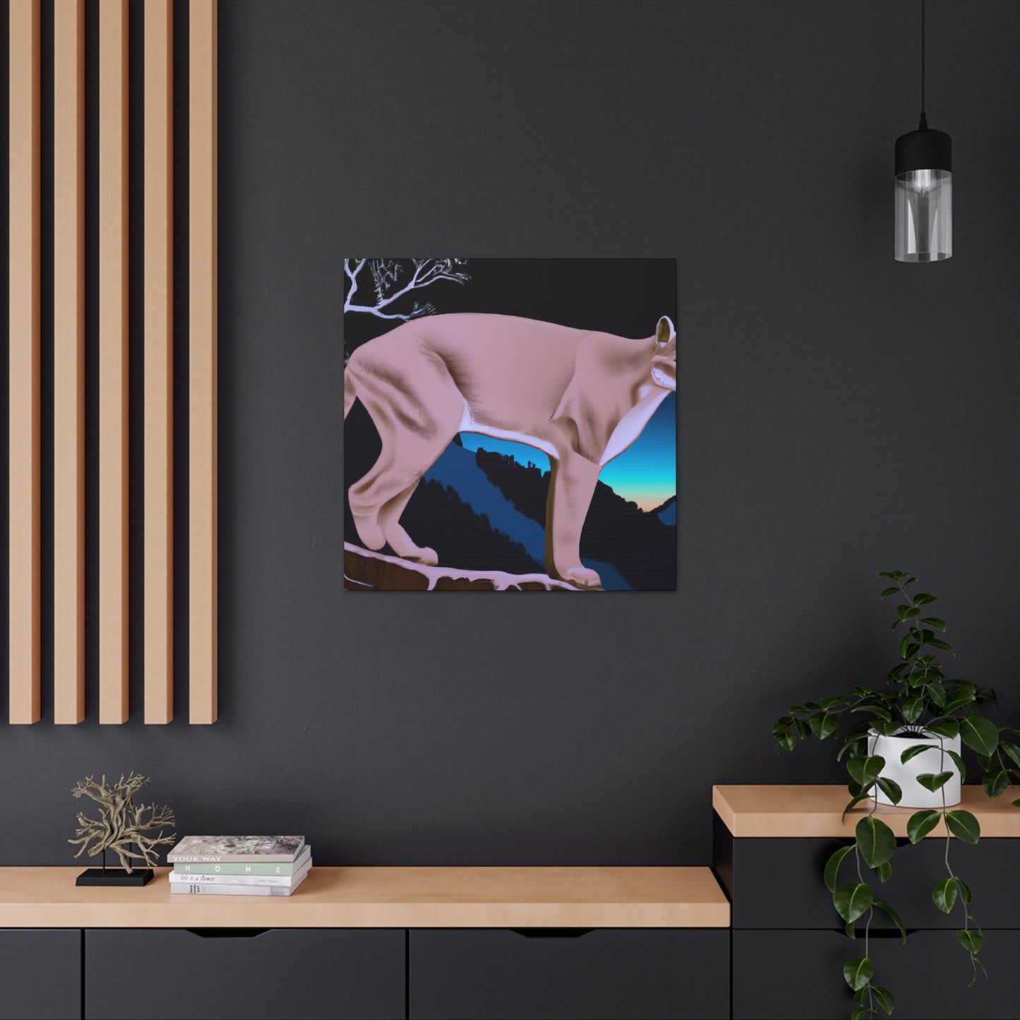 Puma in Art Deco - Canvas