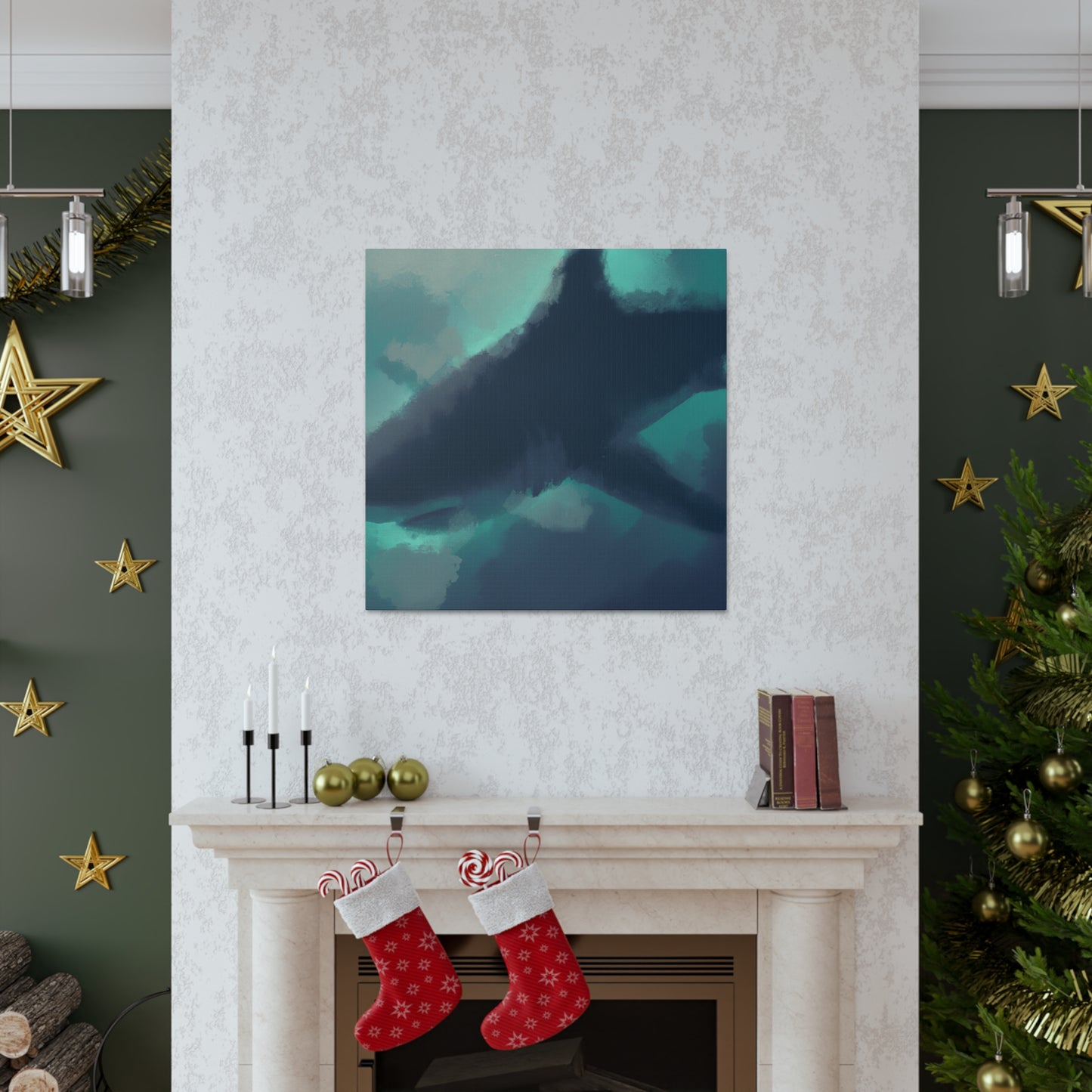 "Shark in Turbulent Seas" - Canvas