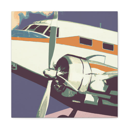 Vintage Plane Pop Art - Canvas