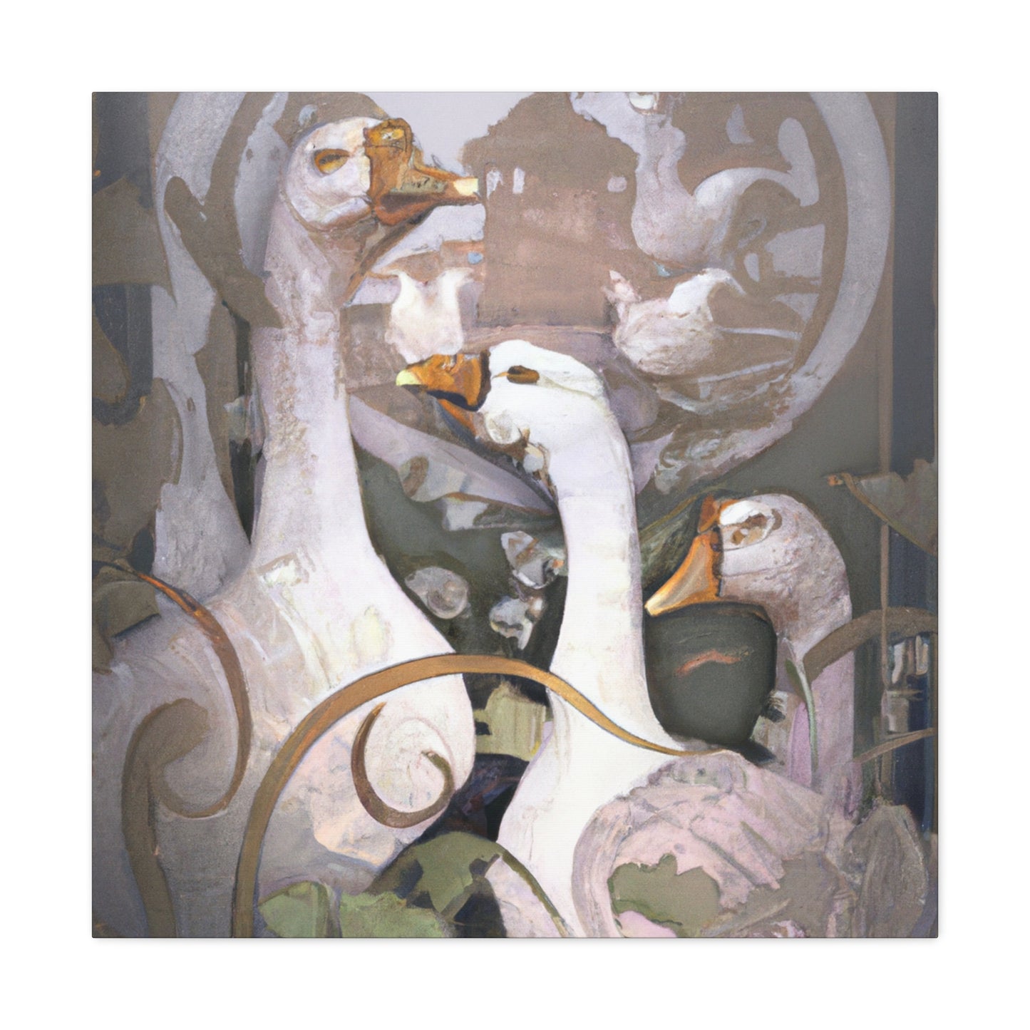 Geese of Art Nouveau - Canvas