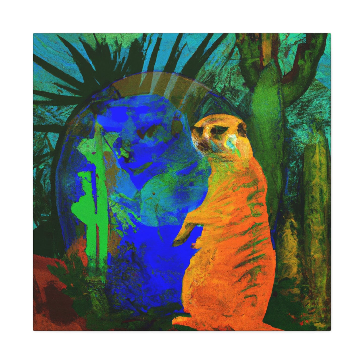 "Meerkat Surreal Dream" - Canvas