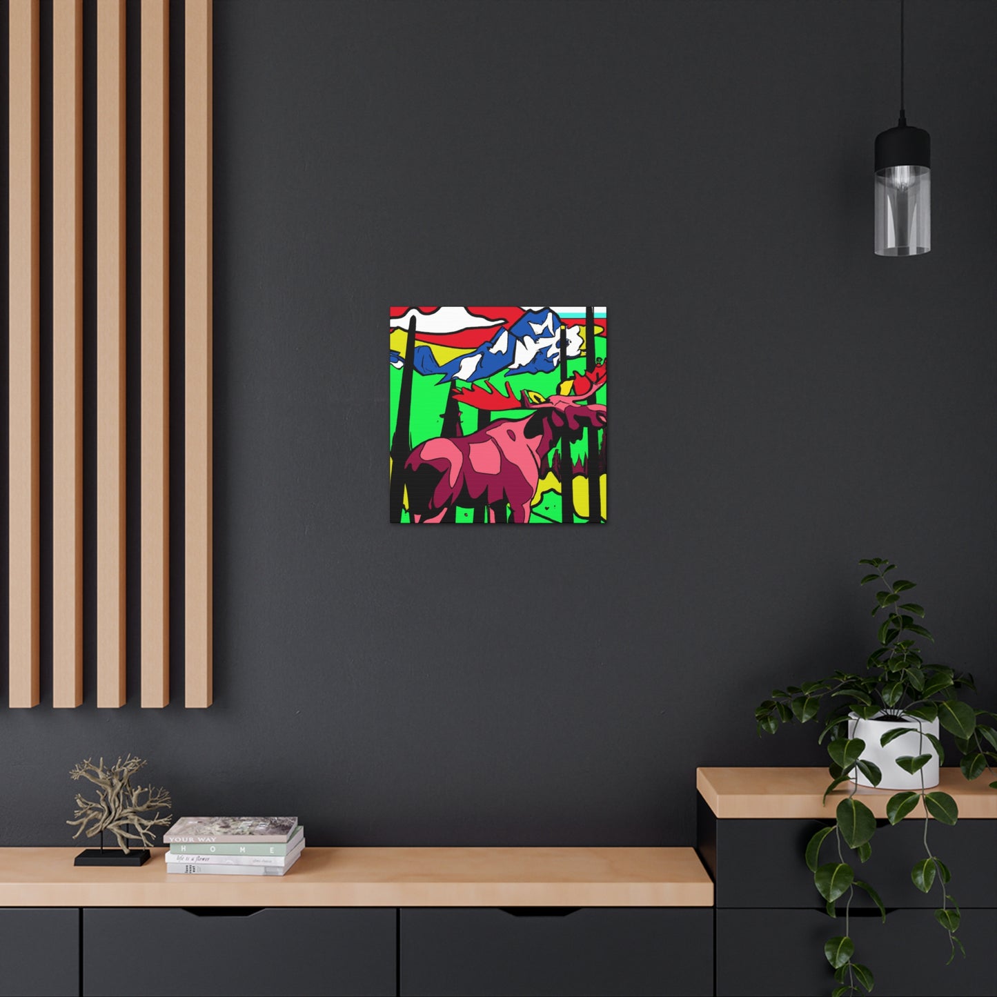 Moose in Pop Art - Canvas