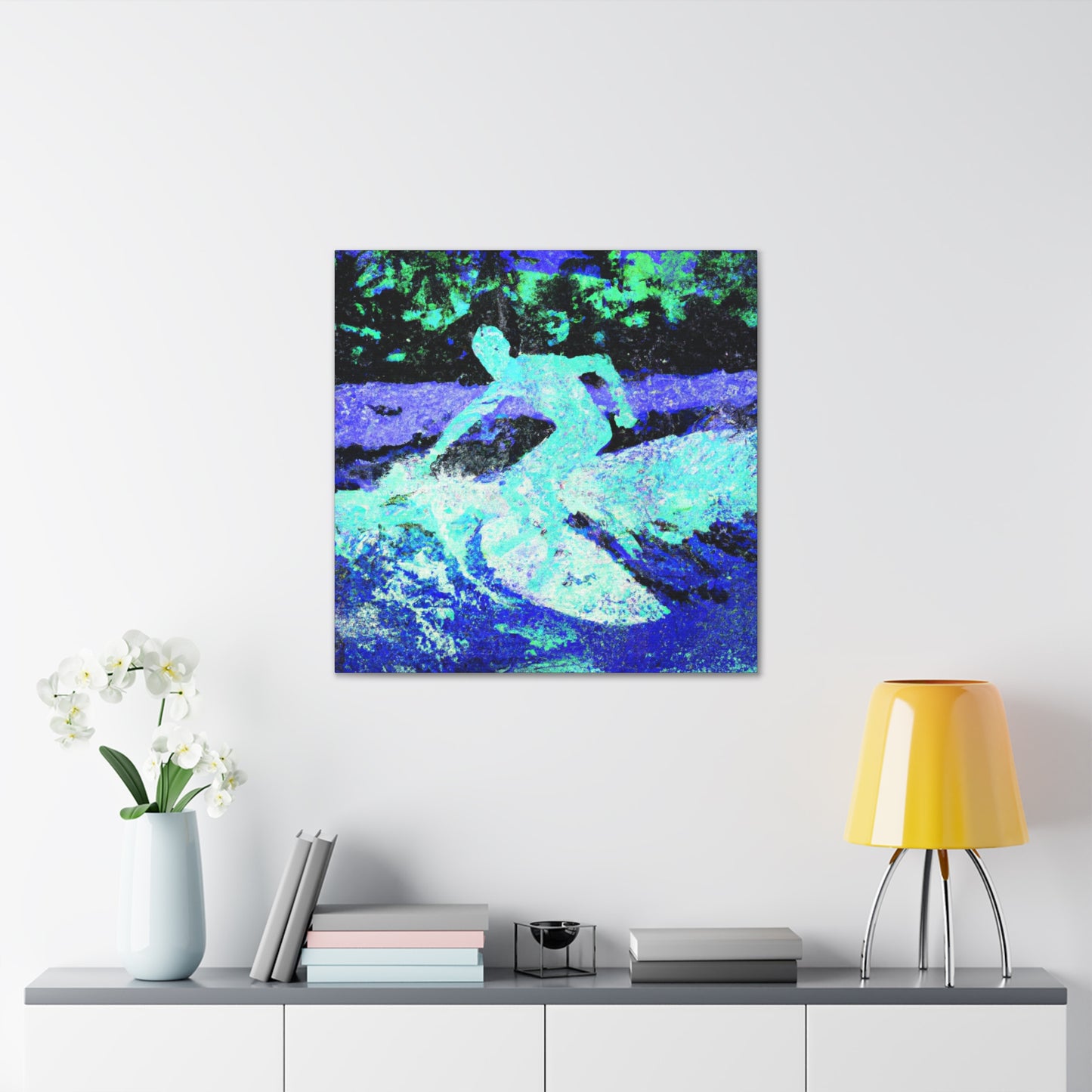 Surfers in the Waves - Canvas