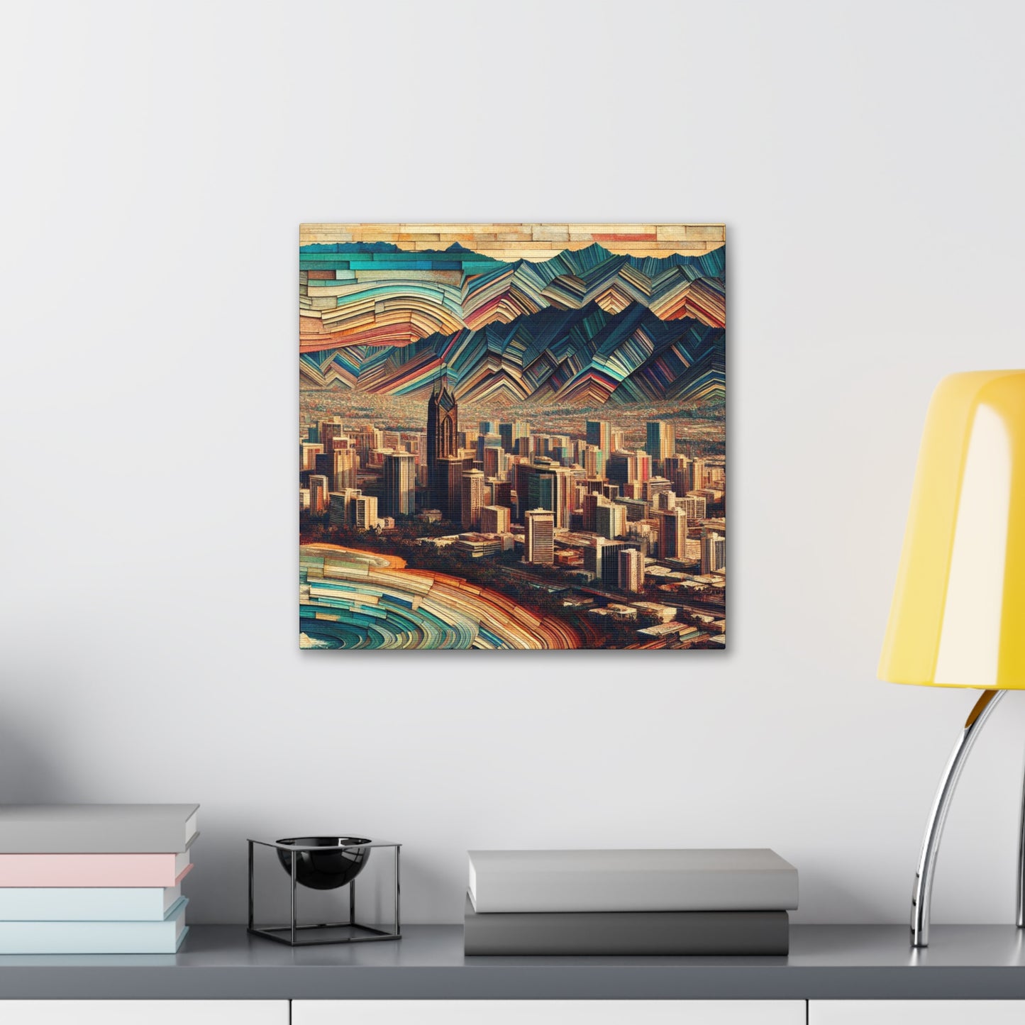 "Honolulu's Vibrant Breaths" - Canvas