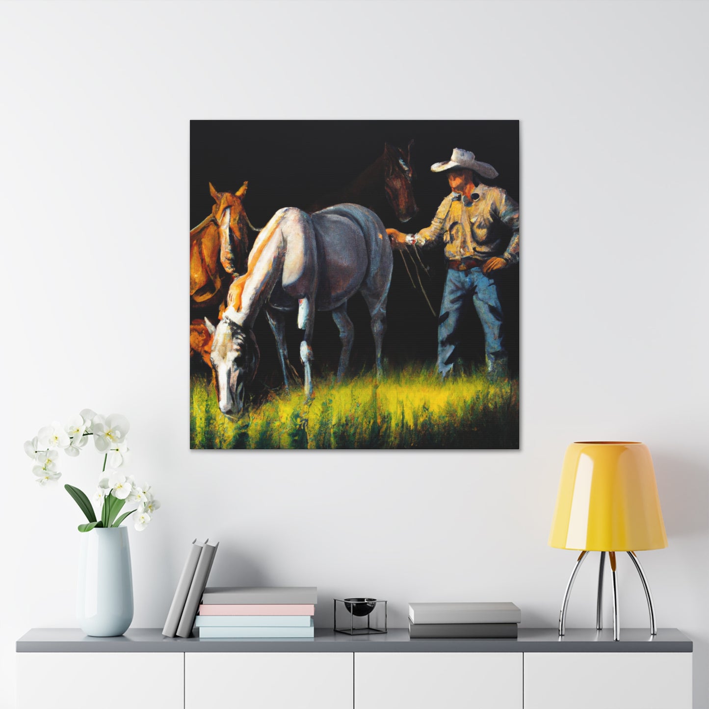 "Horses in Repose" - Canvas