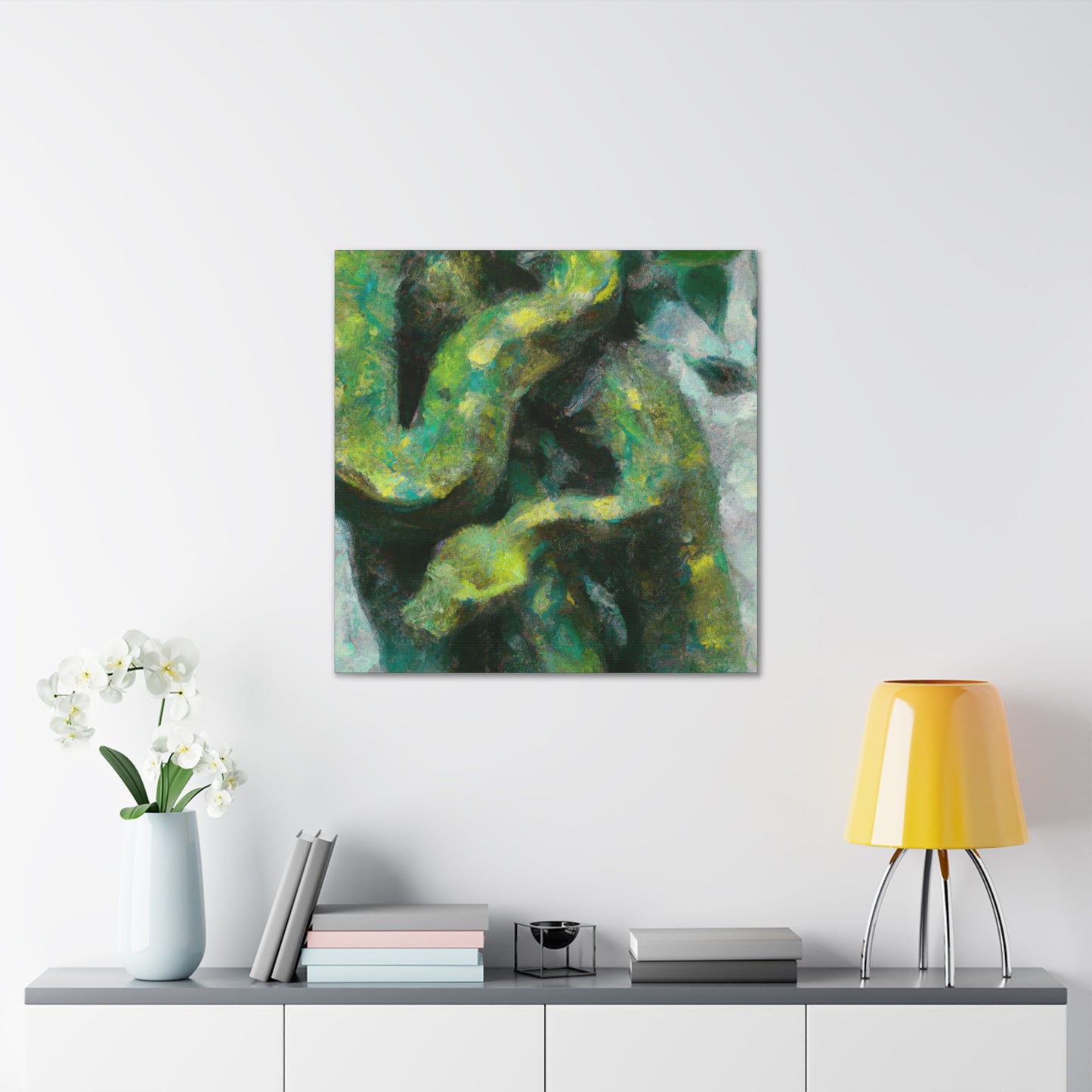 "Green Tree Python Vista" - Canvas