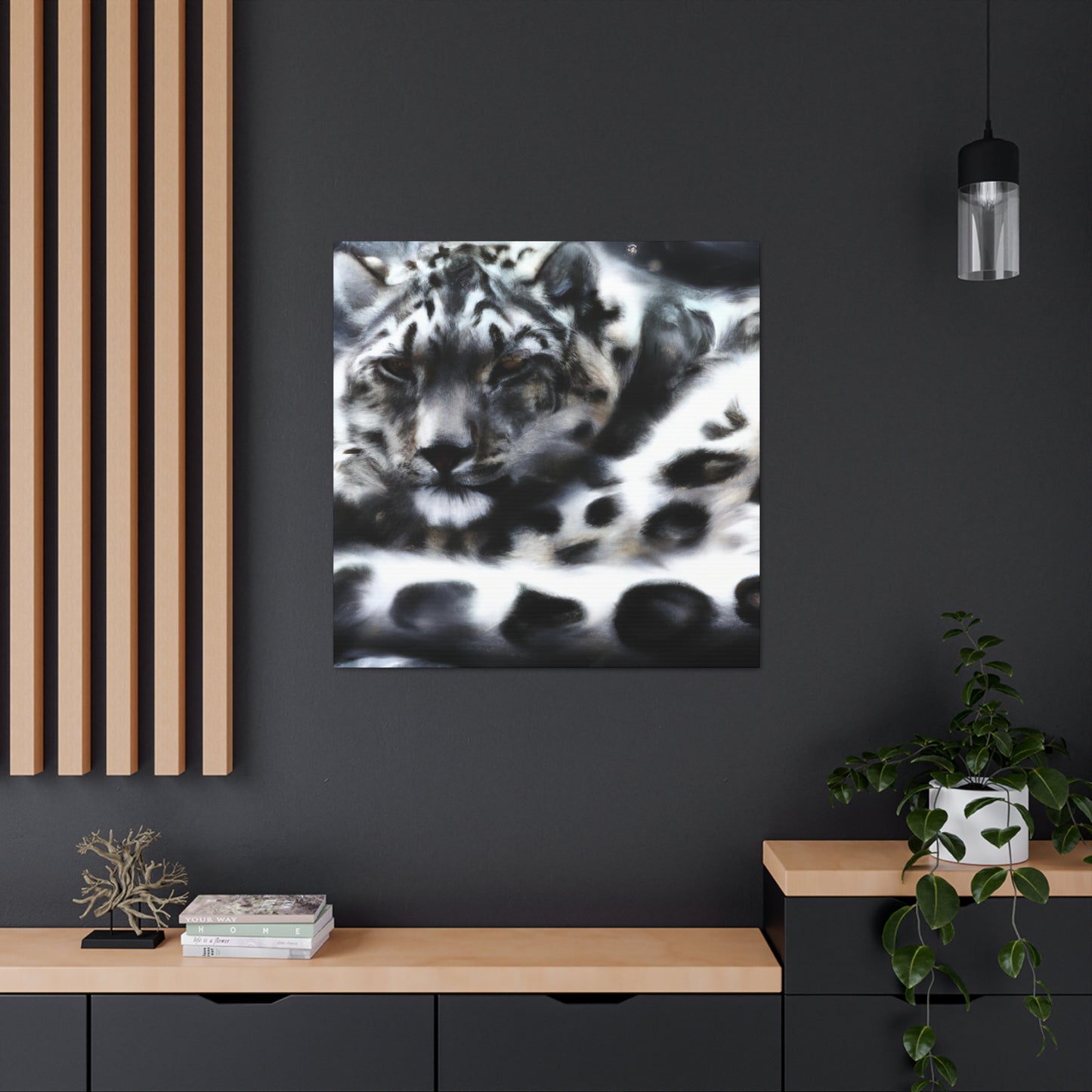 Snow Leopard Majesty - Canvas