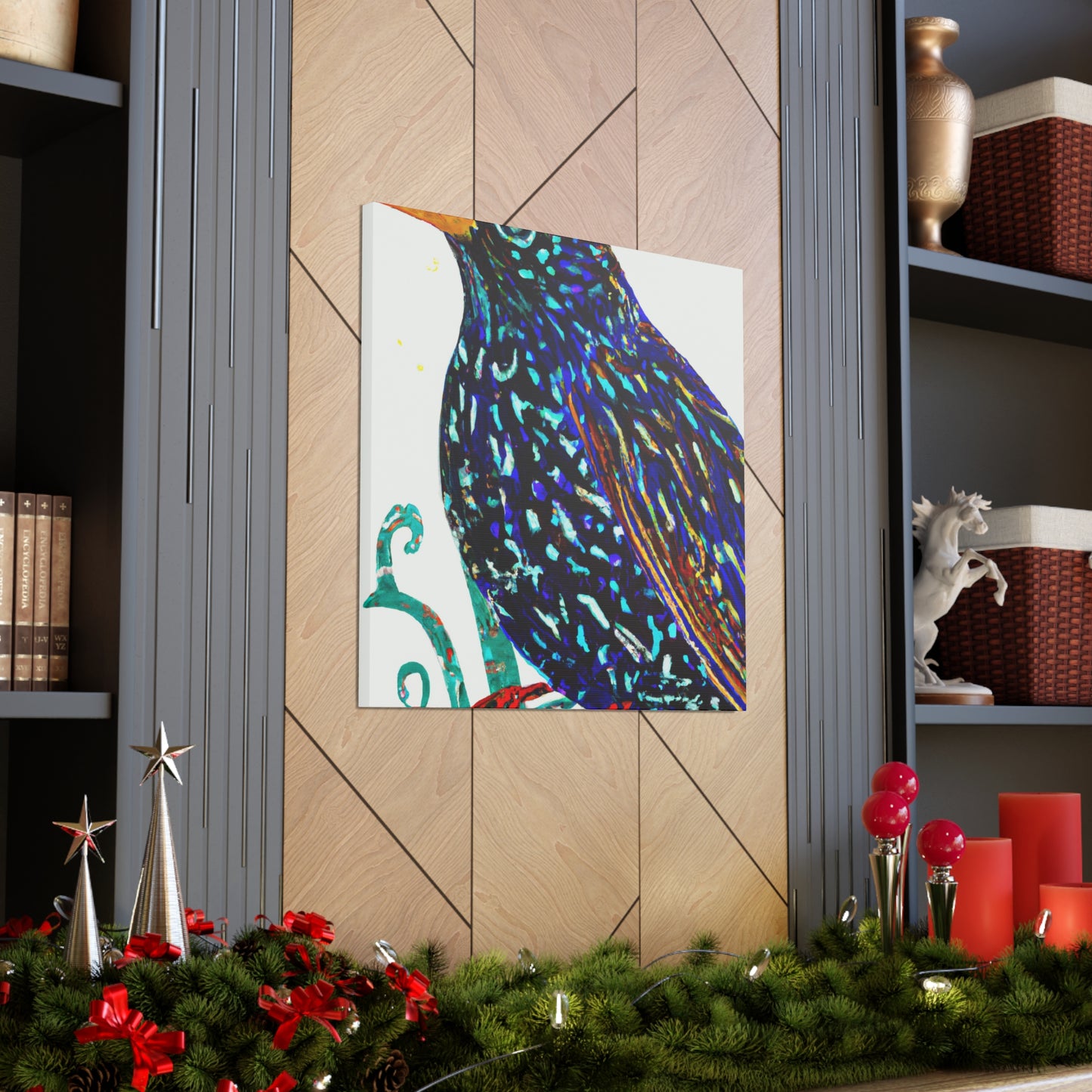 European Starling Reflection - Canvas