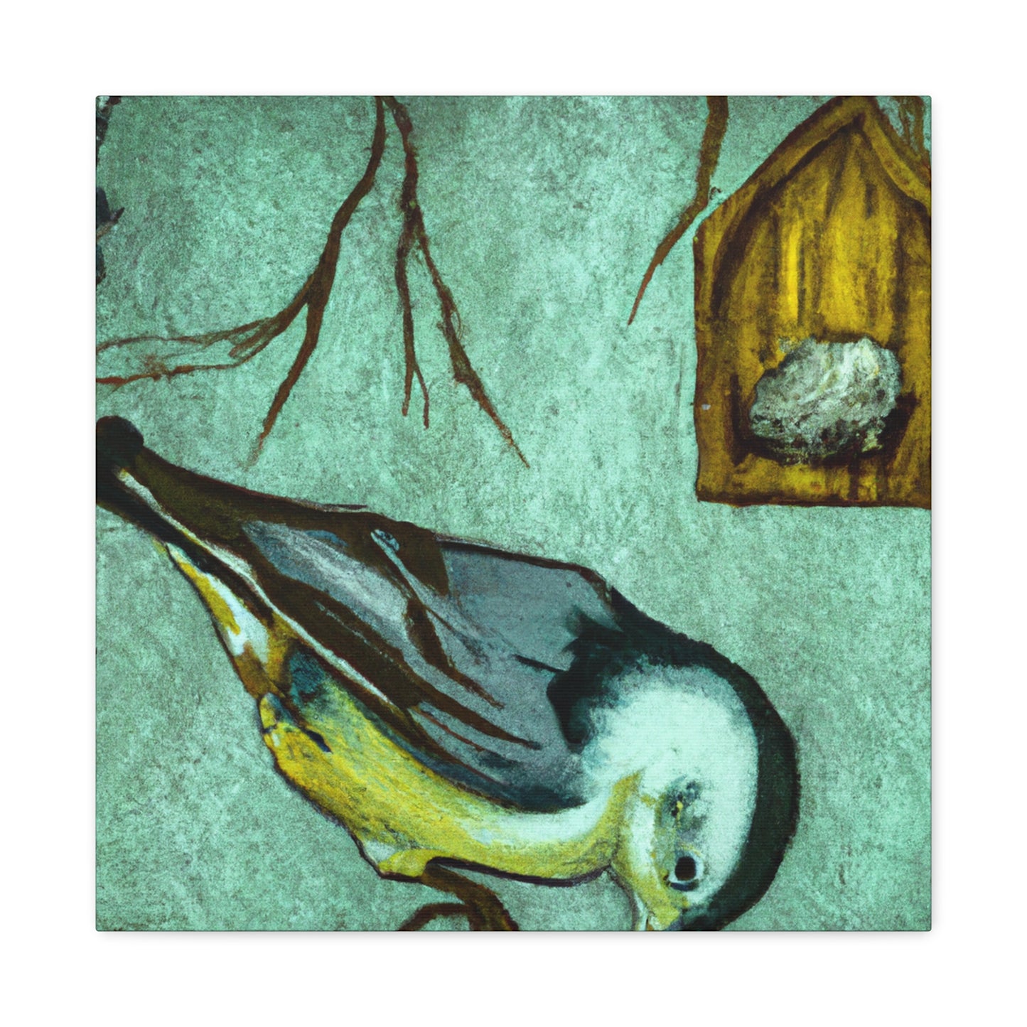 "White Nuthatch Surreality" - Canvas