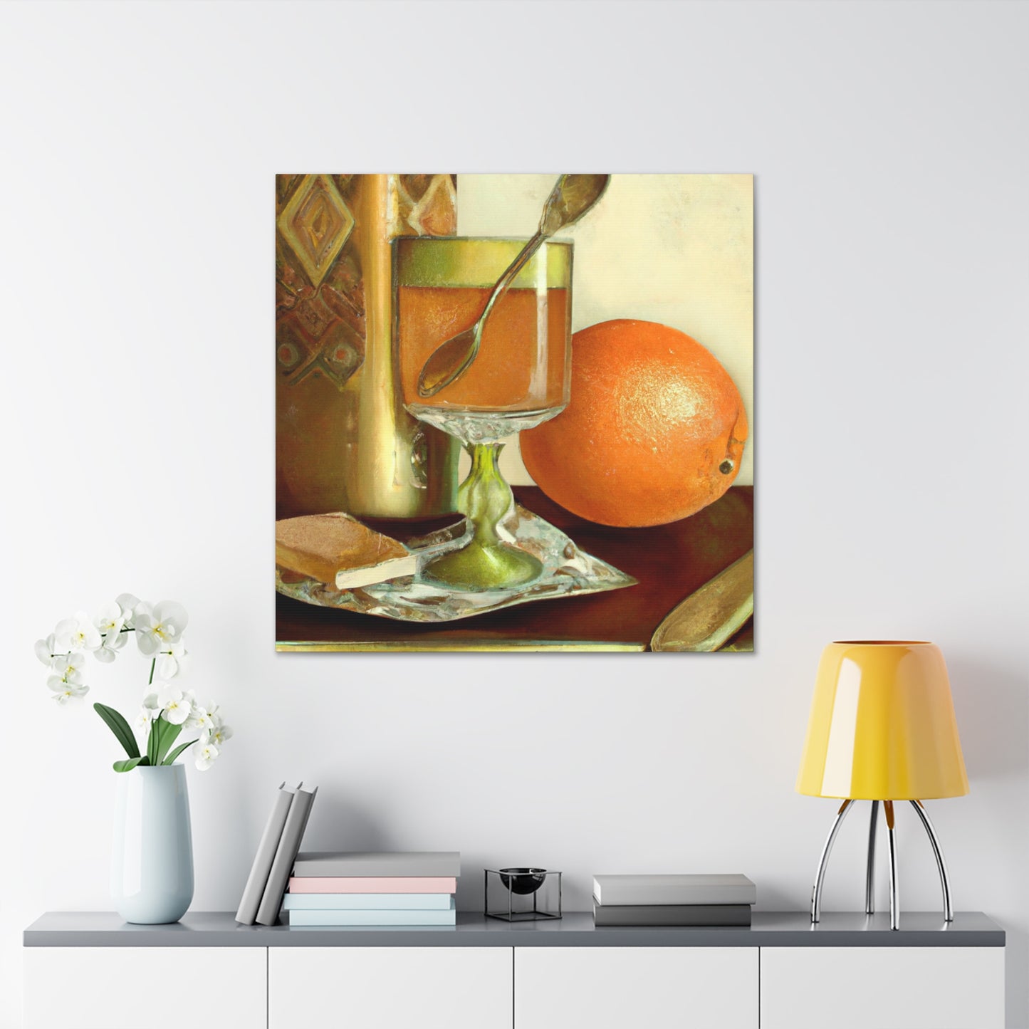 "Orange Glows in Baroque" - Canvas