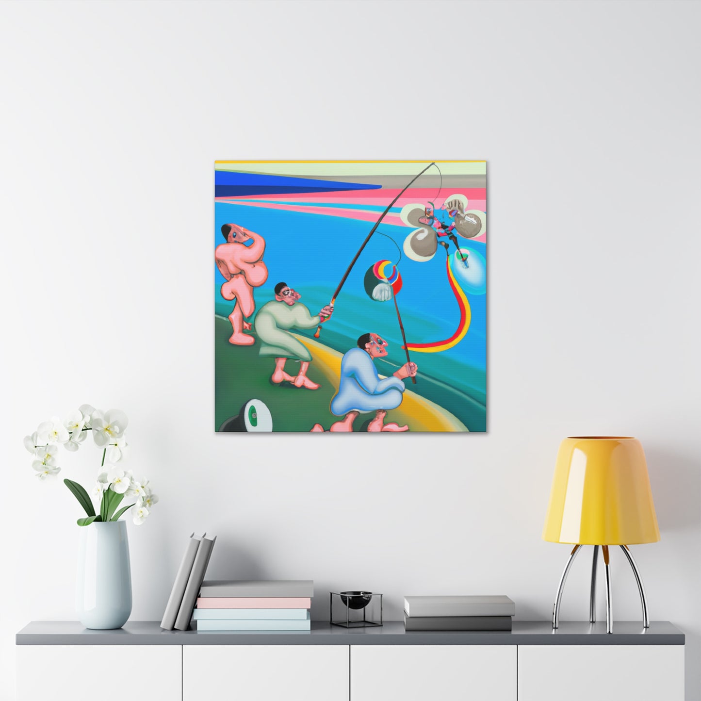 Fishing in the Clouds - Canvas