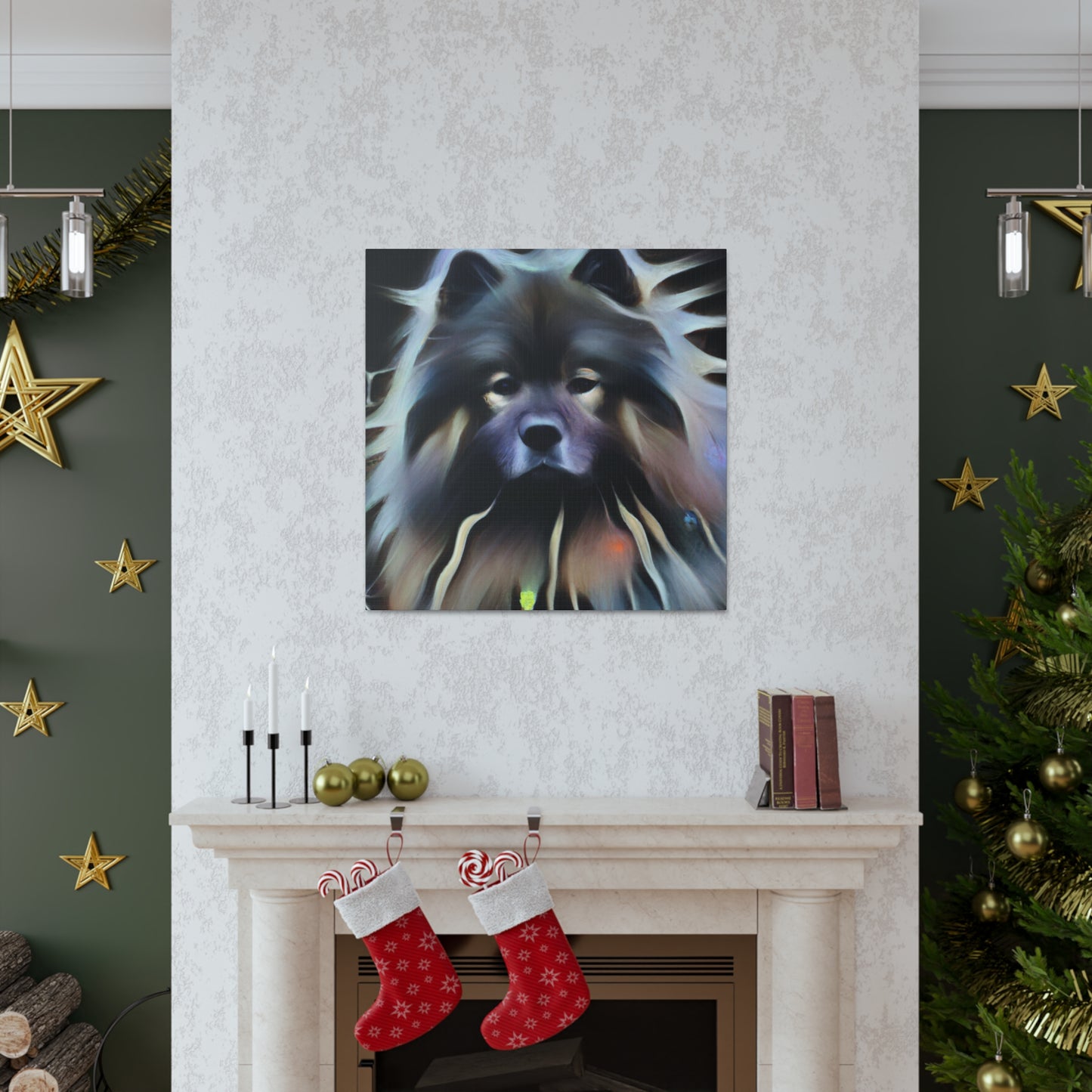 Keeshond Digital Delight - Canvas