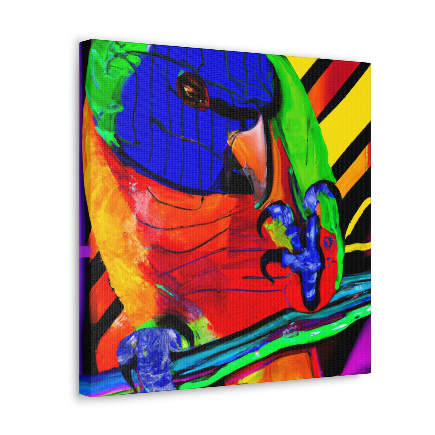 "Rainbow Lorikeet Flourish" - Canvas