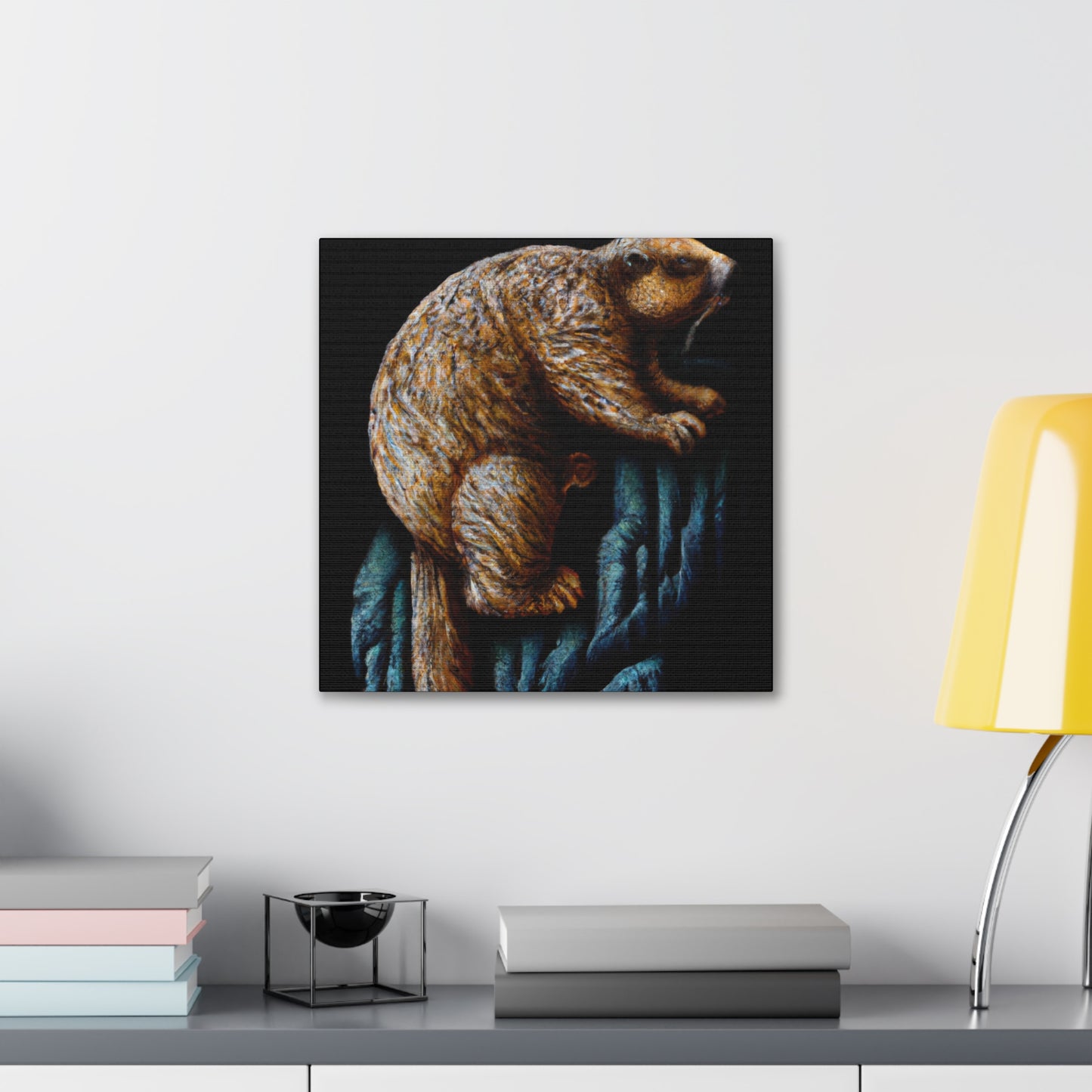 Marmot in Rococo Style - Canvas