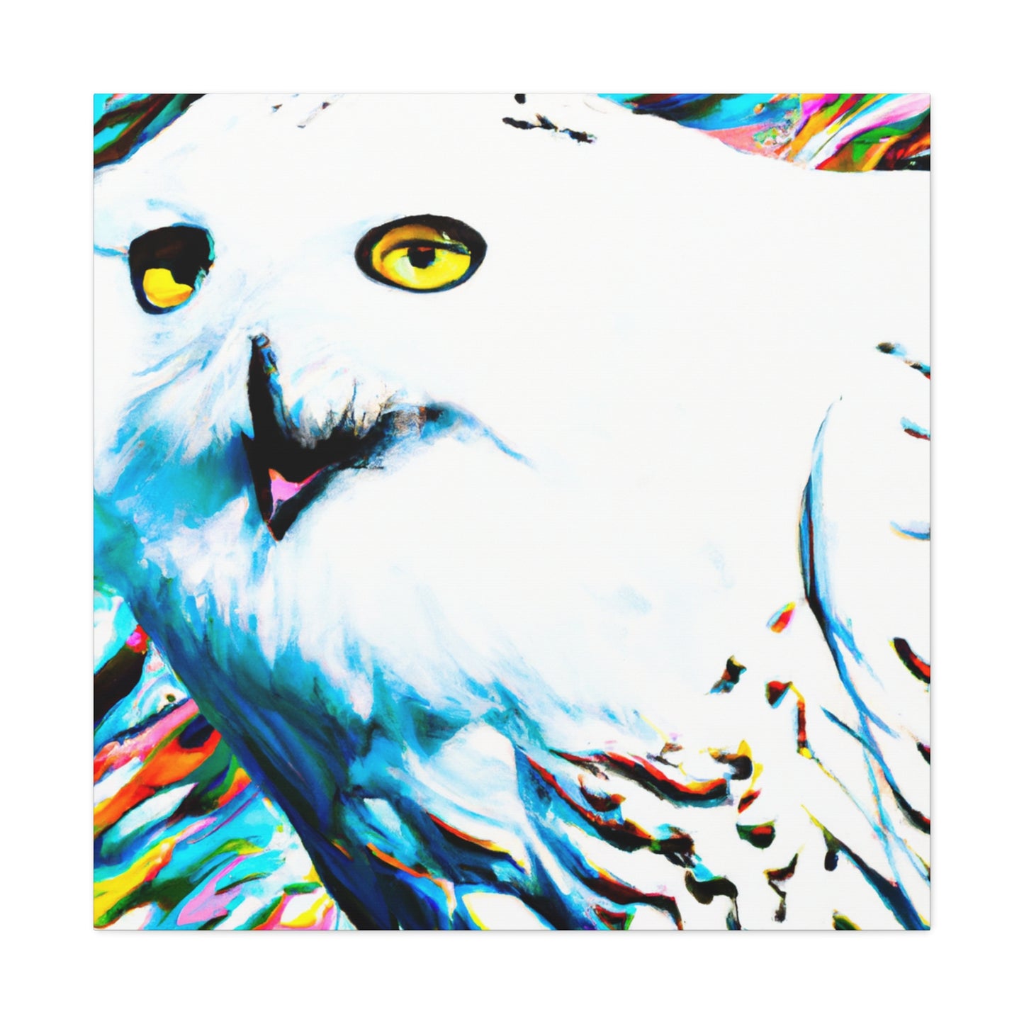 Snowy Owl Magic Glow - Canvas