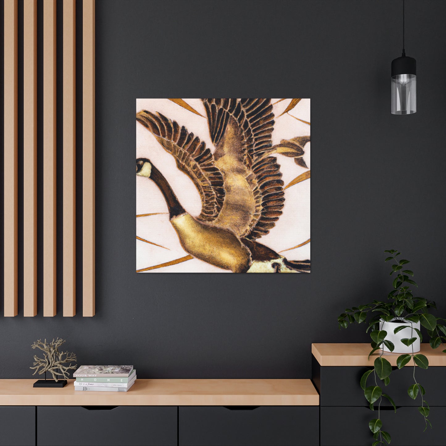 "Canada Goose in Flight" - Canvas